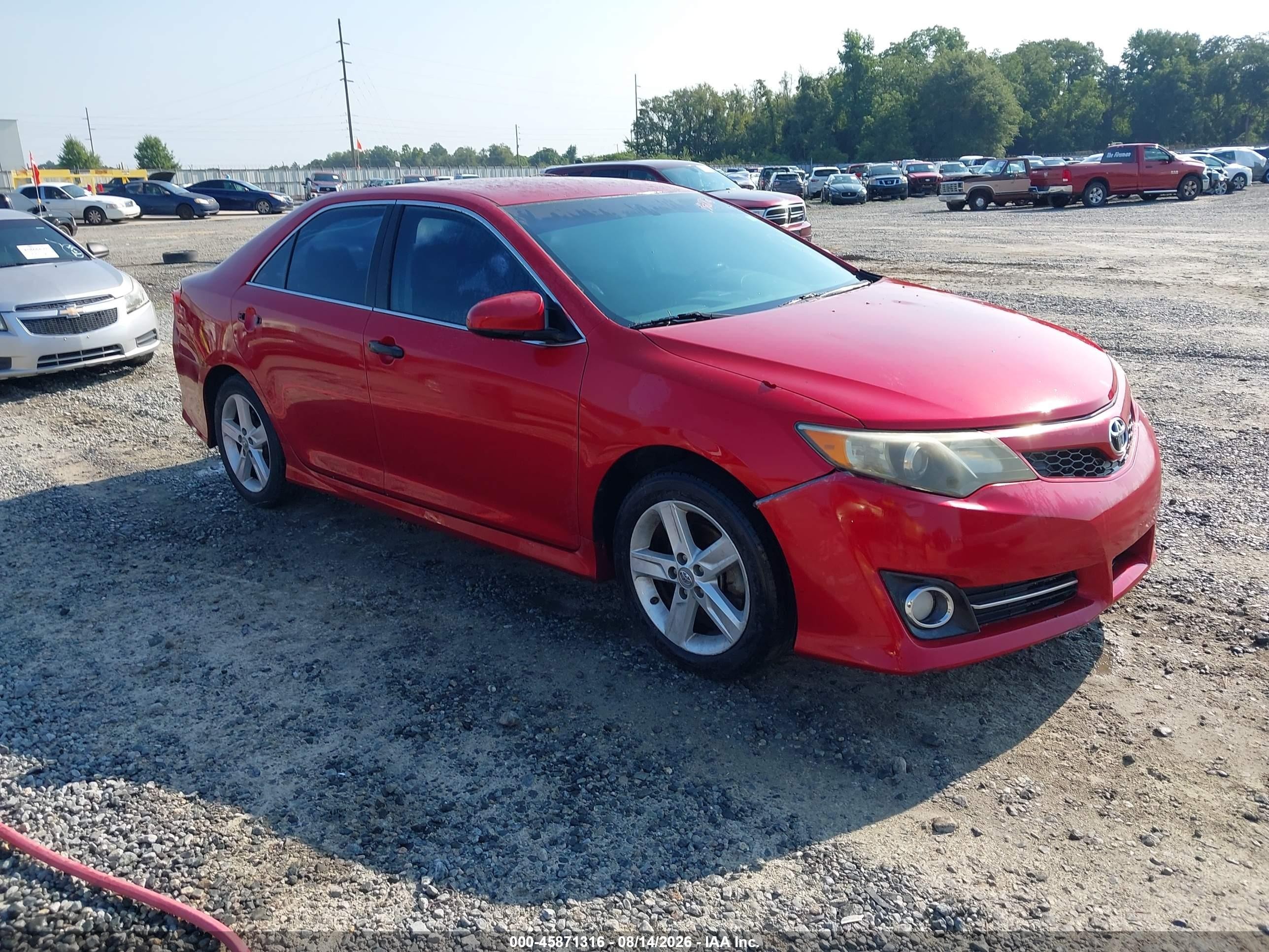 2012 Toyota Camry Se Red vin: 4T1BF1FK0CU628493