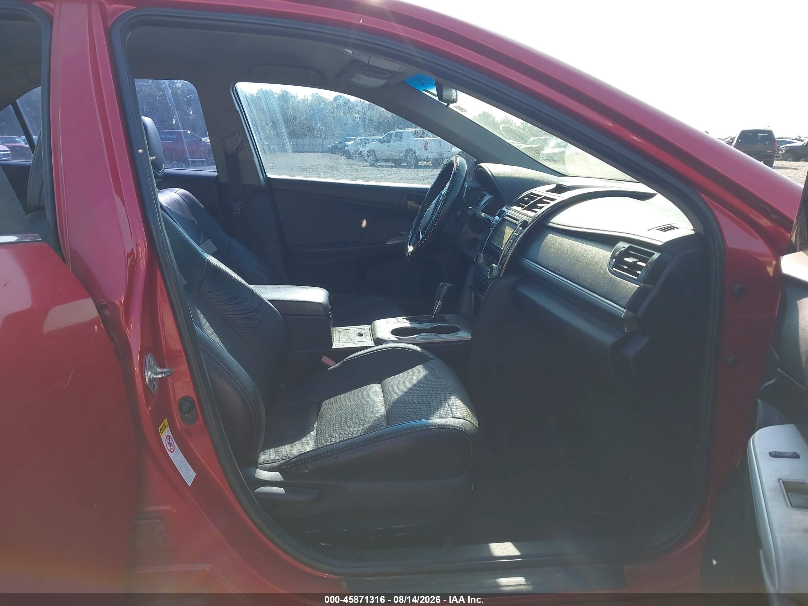 2012 Toyota Camry Se Red vin: 4T1BF1FK0CU628493