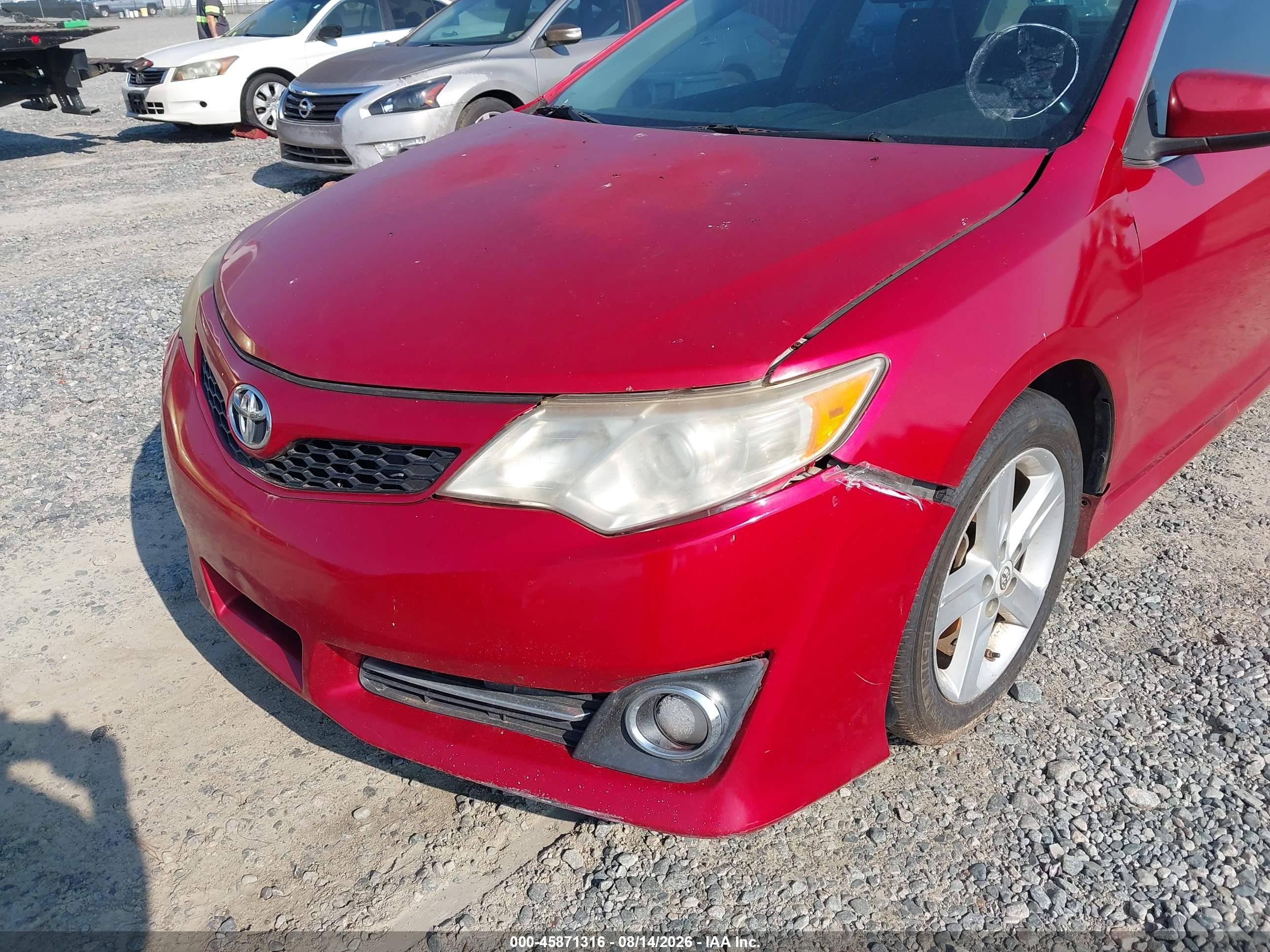 2012 Toyota Camry Se Red vin: 4T1BF1FK0CU628493
