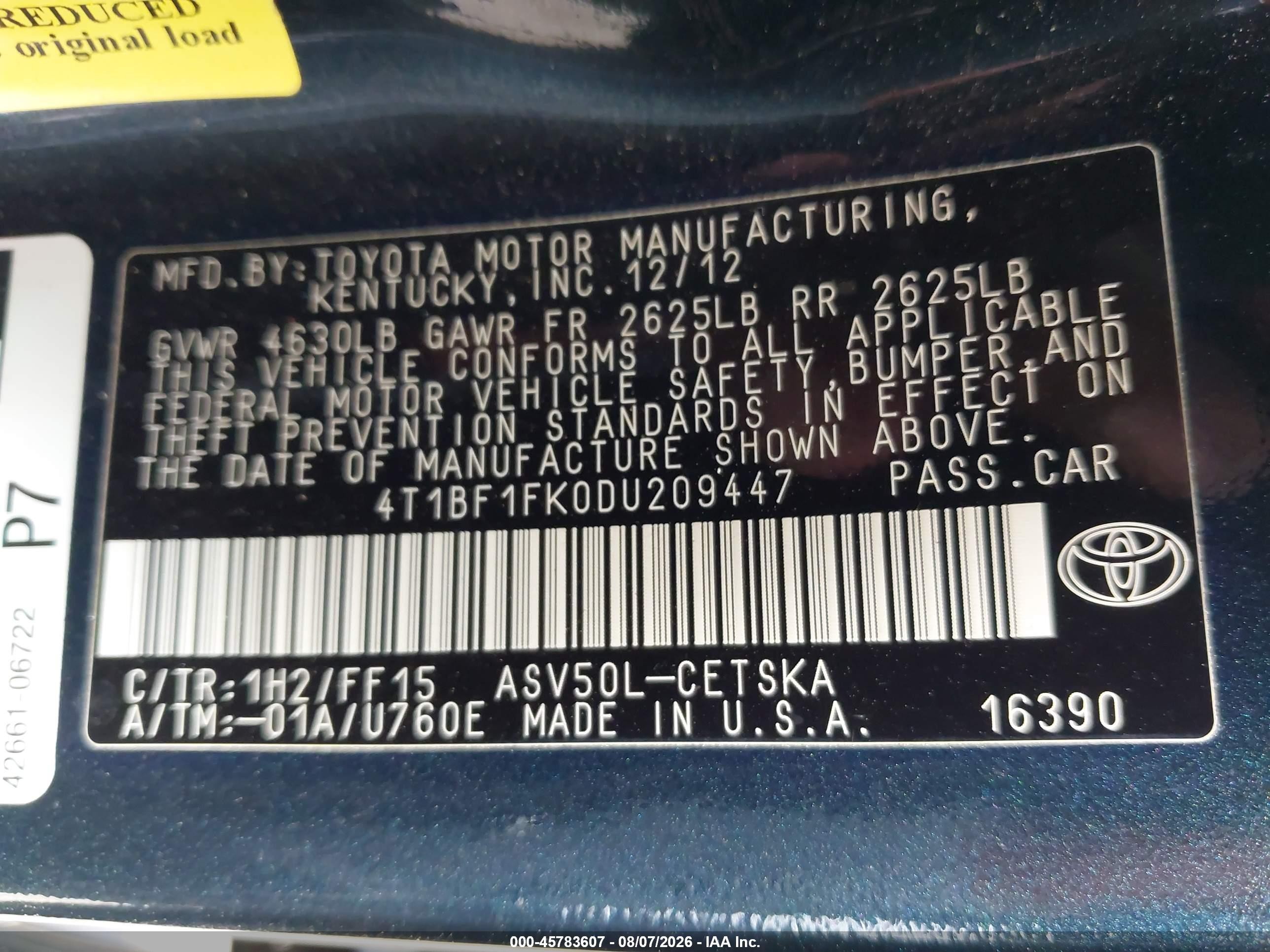 2013 Toyota Camry Se Gray vin: 4T1BF1FK0DU209447