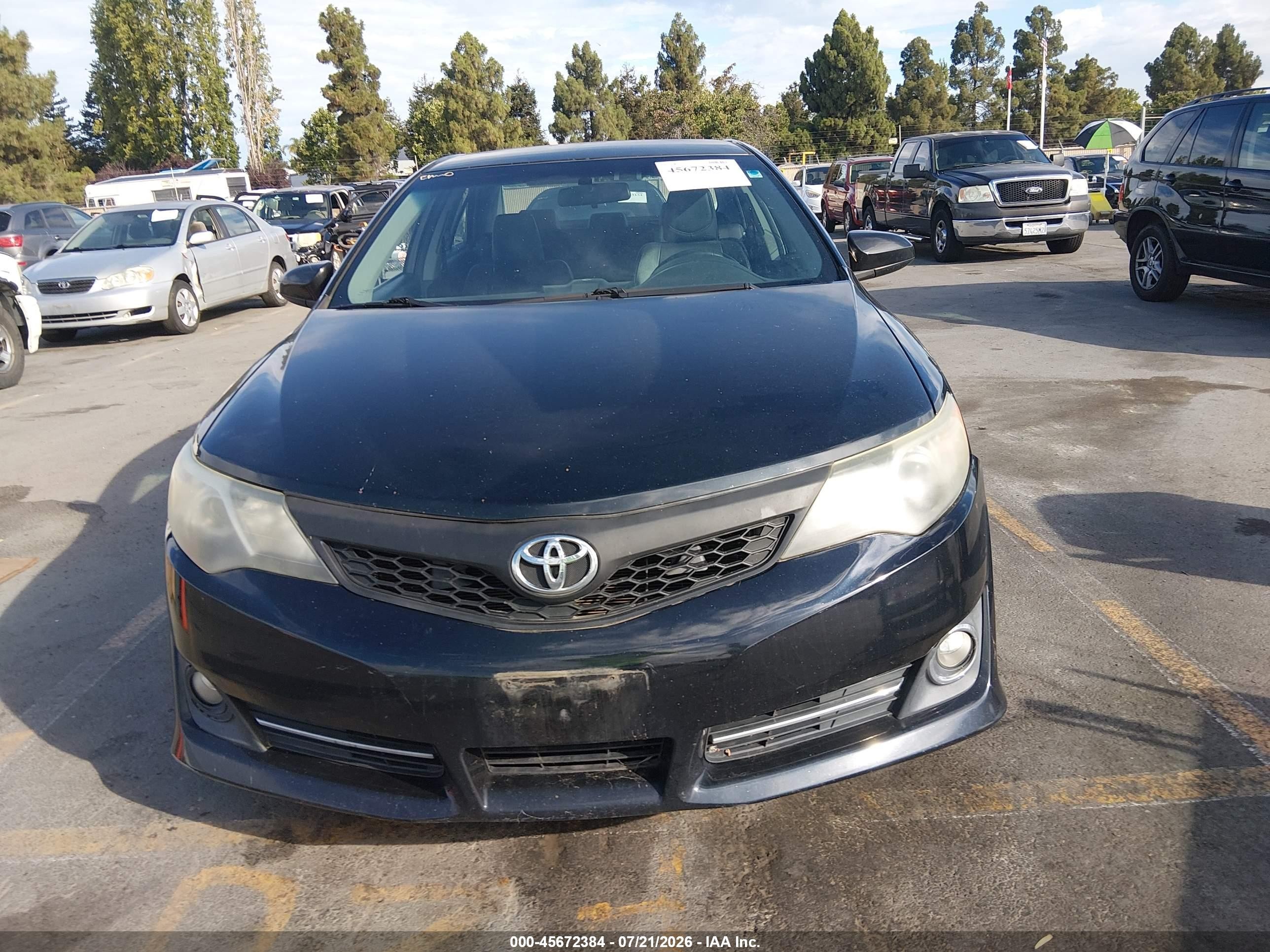 2013 Toyota Camry Se Black vin: 4T1BF1FK0DU215734