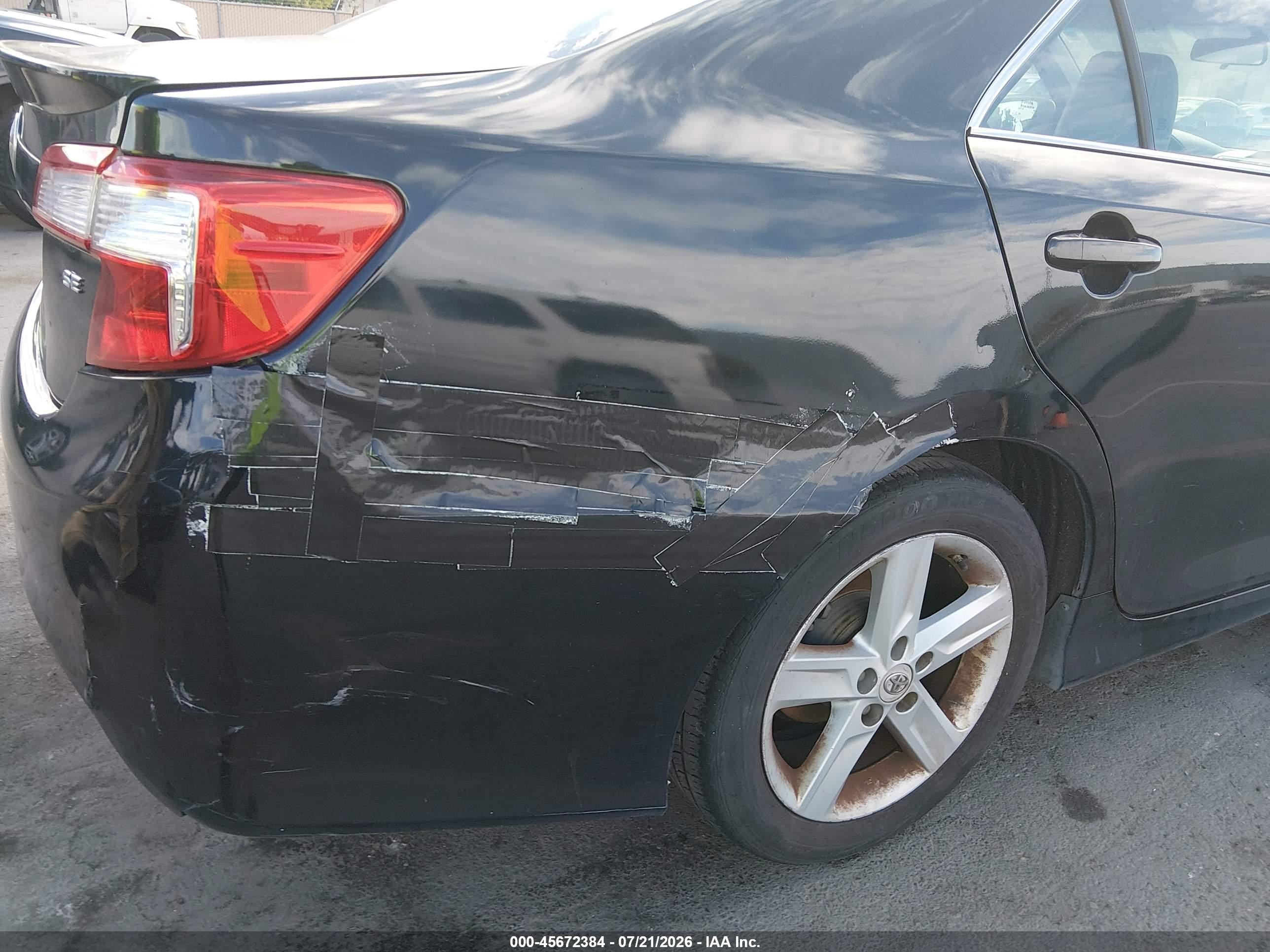 2013 Toyota Camry Se Black vin: 4T1BF1FK0DU215734