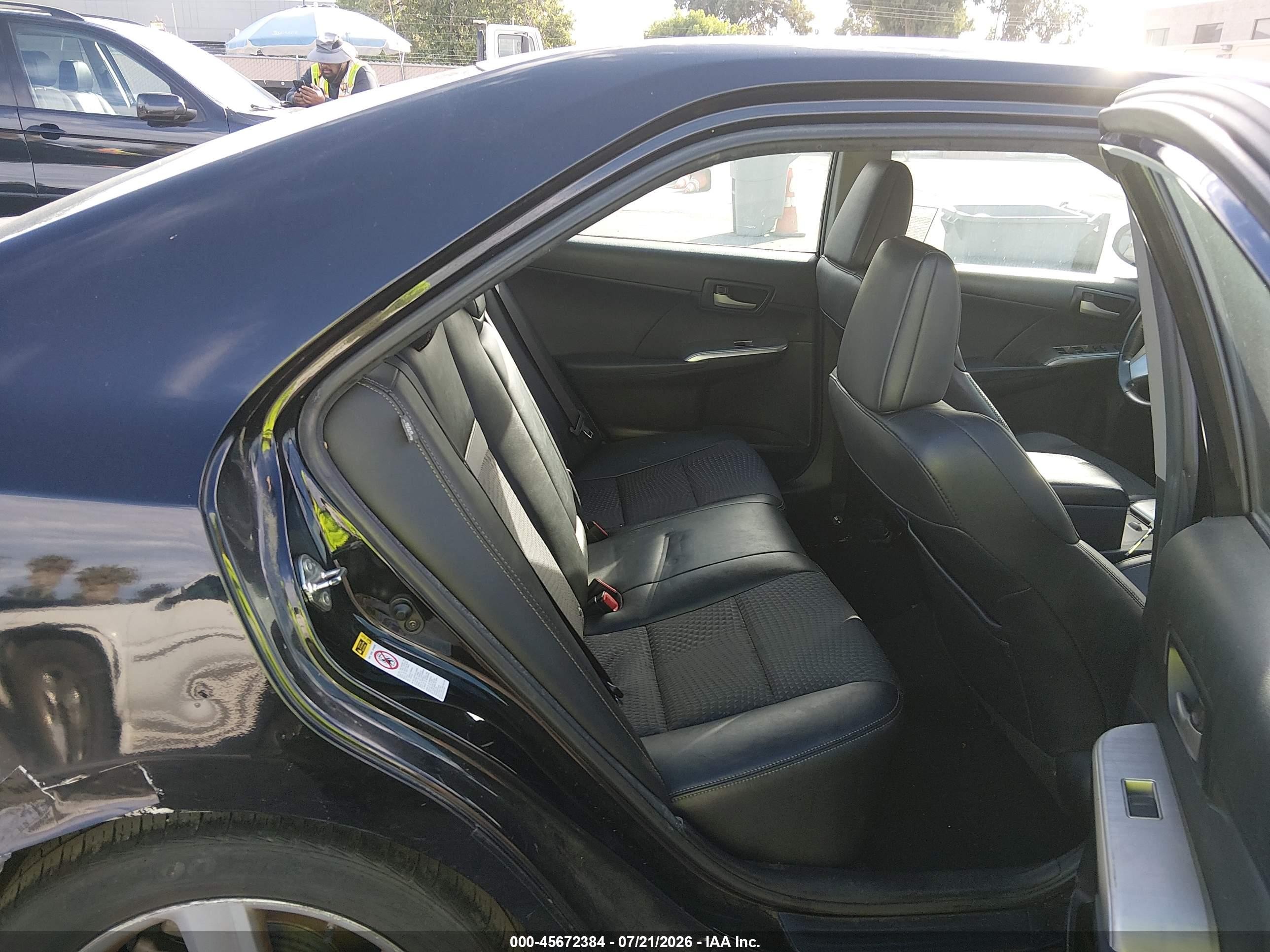 2013 Toyota Camry Se Black vin: 4T1BF1FK0DU215734