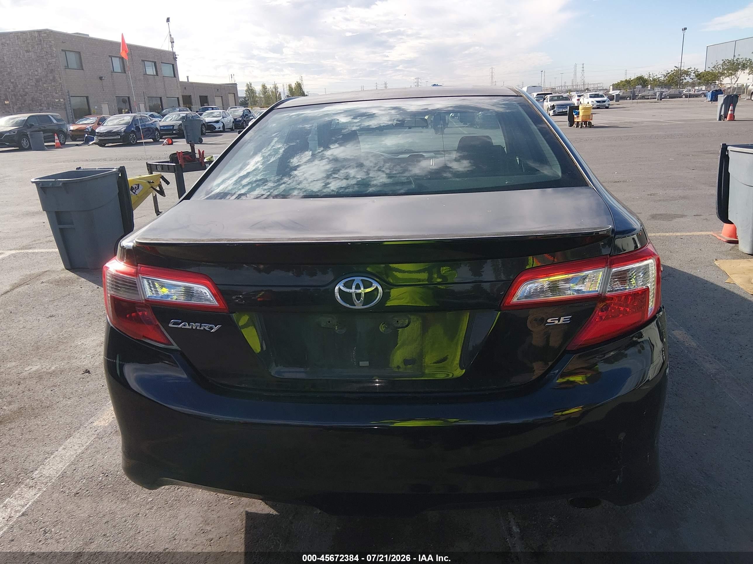 2013 Toyota Camry Se Black vin: 4T1BF1FK0DU215734