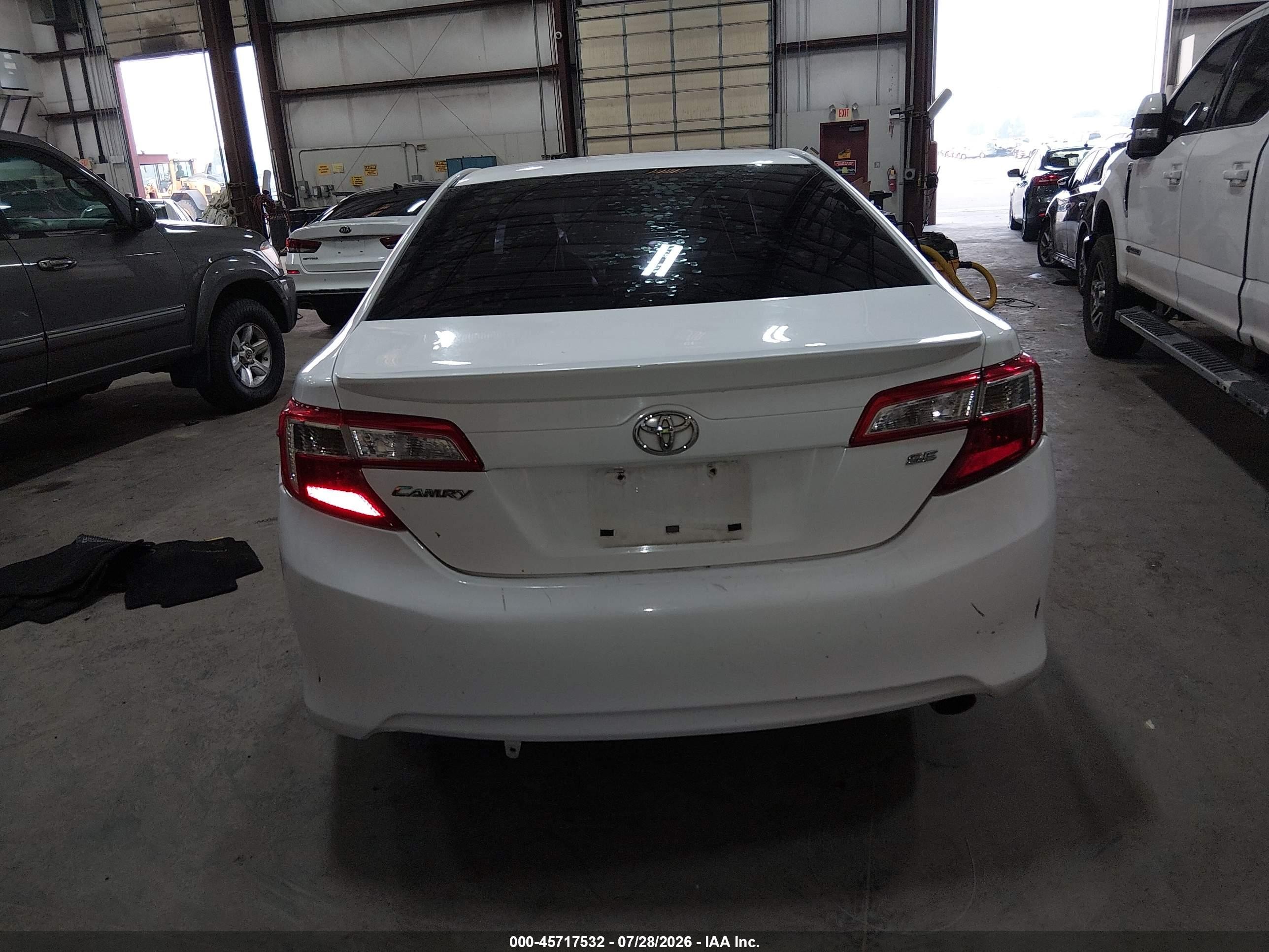 2013 Toyota Camry Se White vin: 4T1BF1FK0DU217449