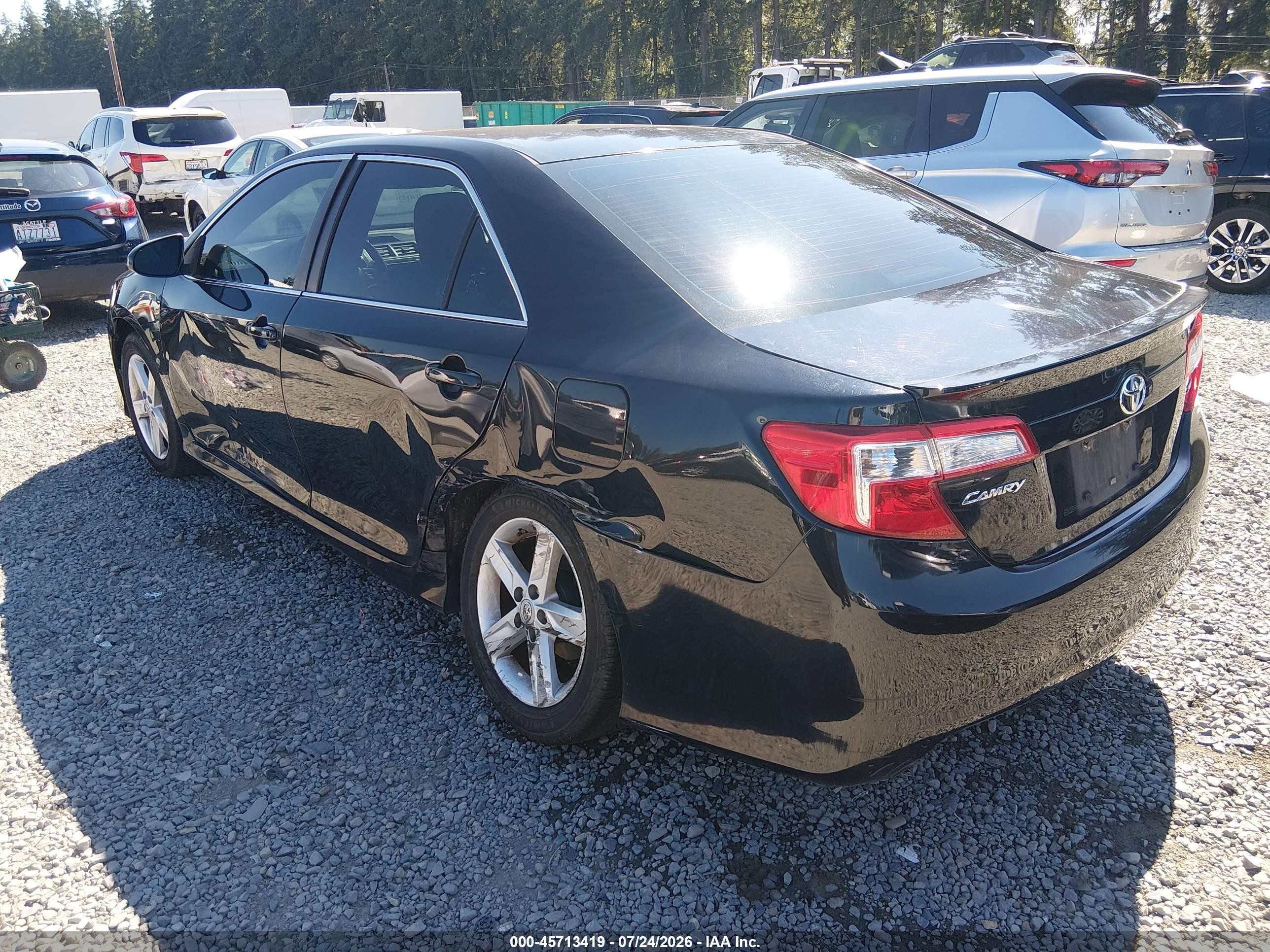 2013 Toyota Camry Se Black vin: 4T1BF1FK0DU222831