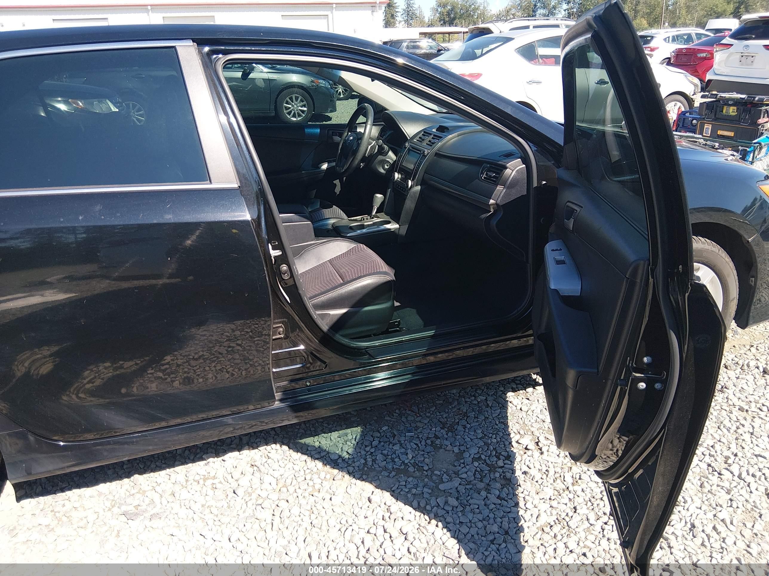 2013 Toyota Camry Se Black vin: 4T1BF1FK0DU222831