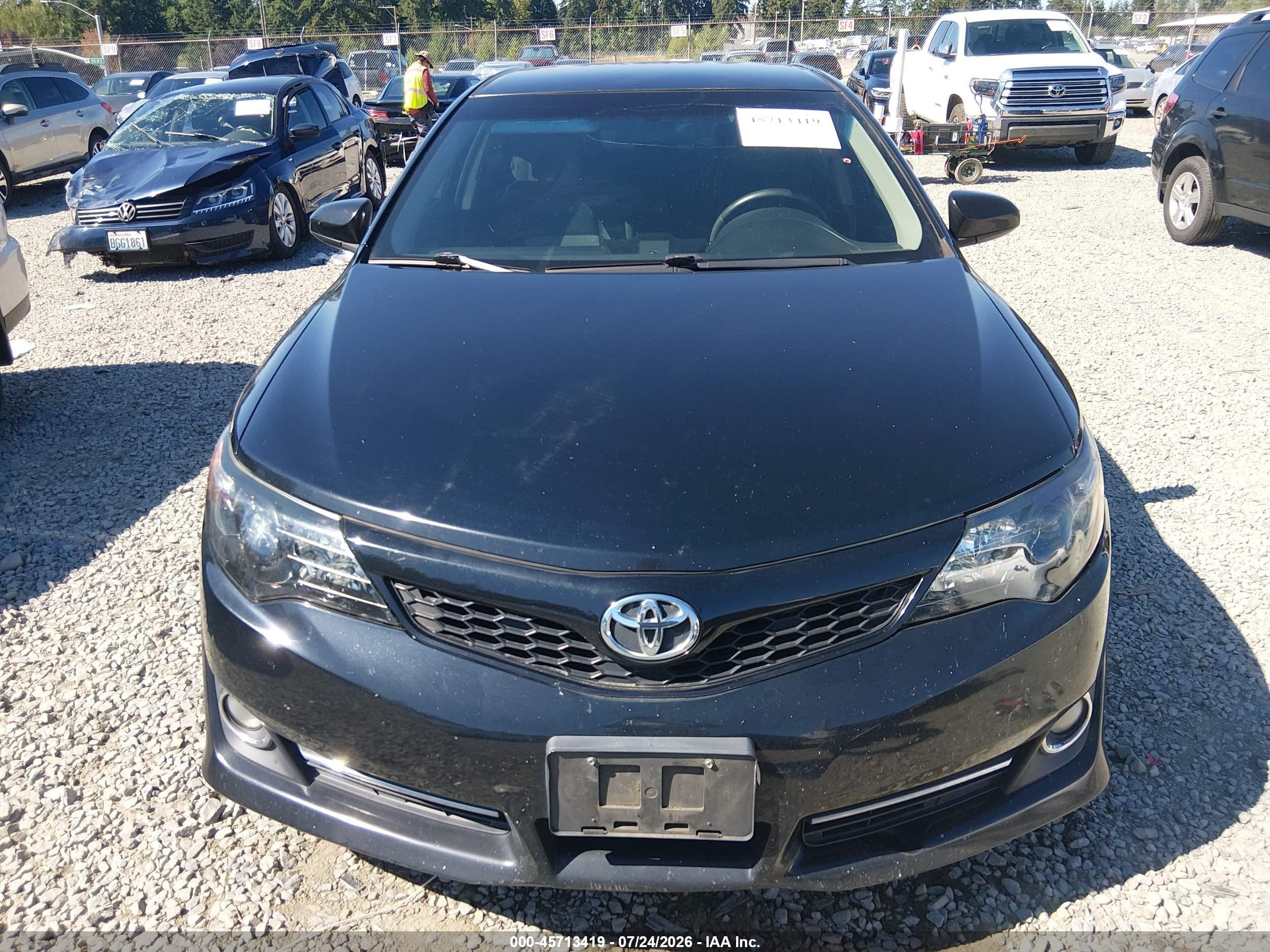 2013 Toyota Camry Se Black vin: 4T1BF1FK0DU222831