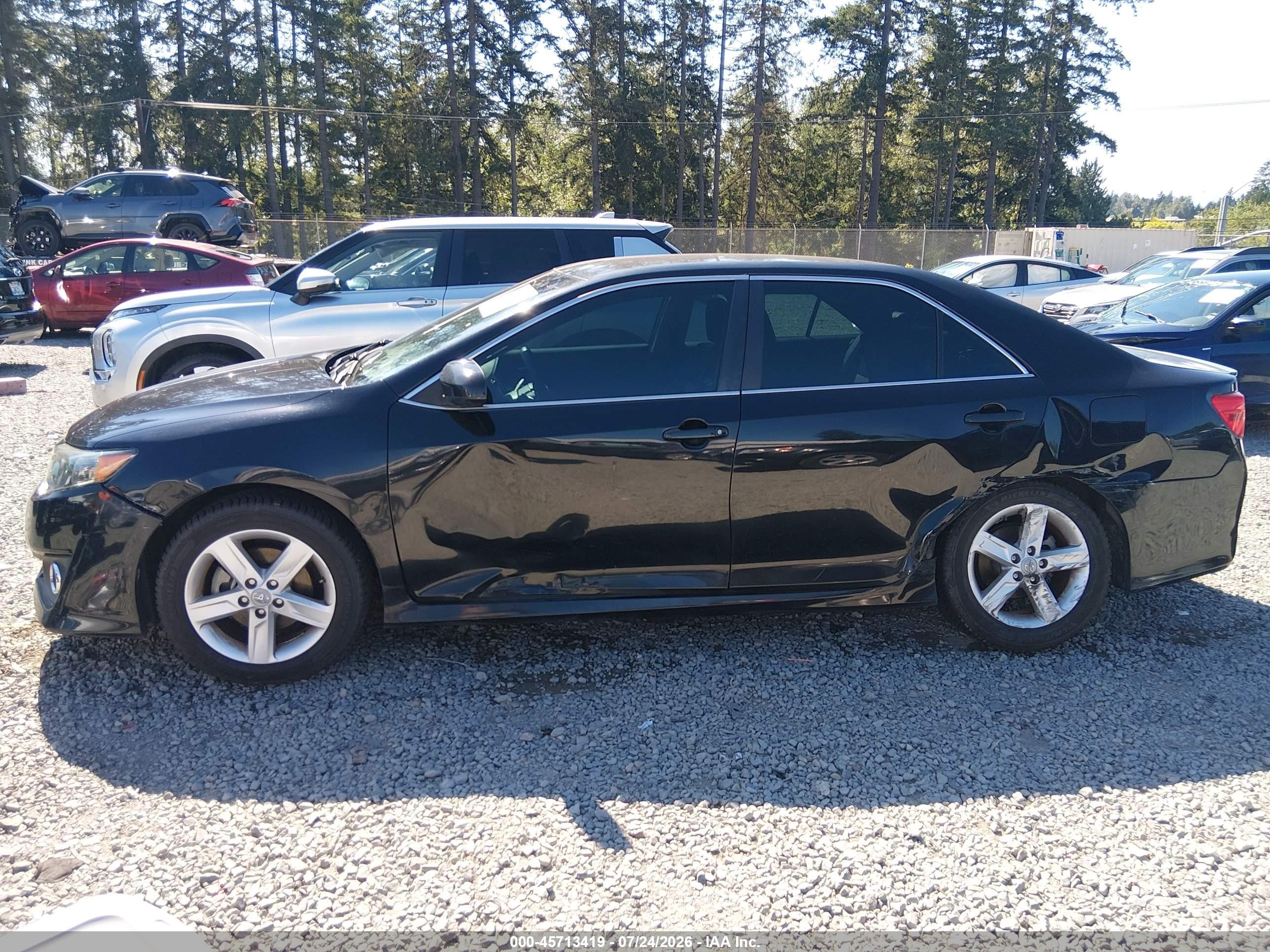 2013 Toyota Camry Se Black vin: 4T1BF1FK0DU222831