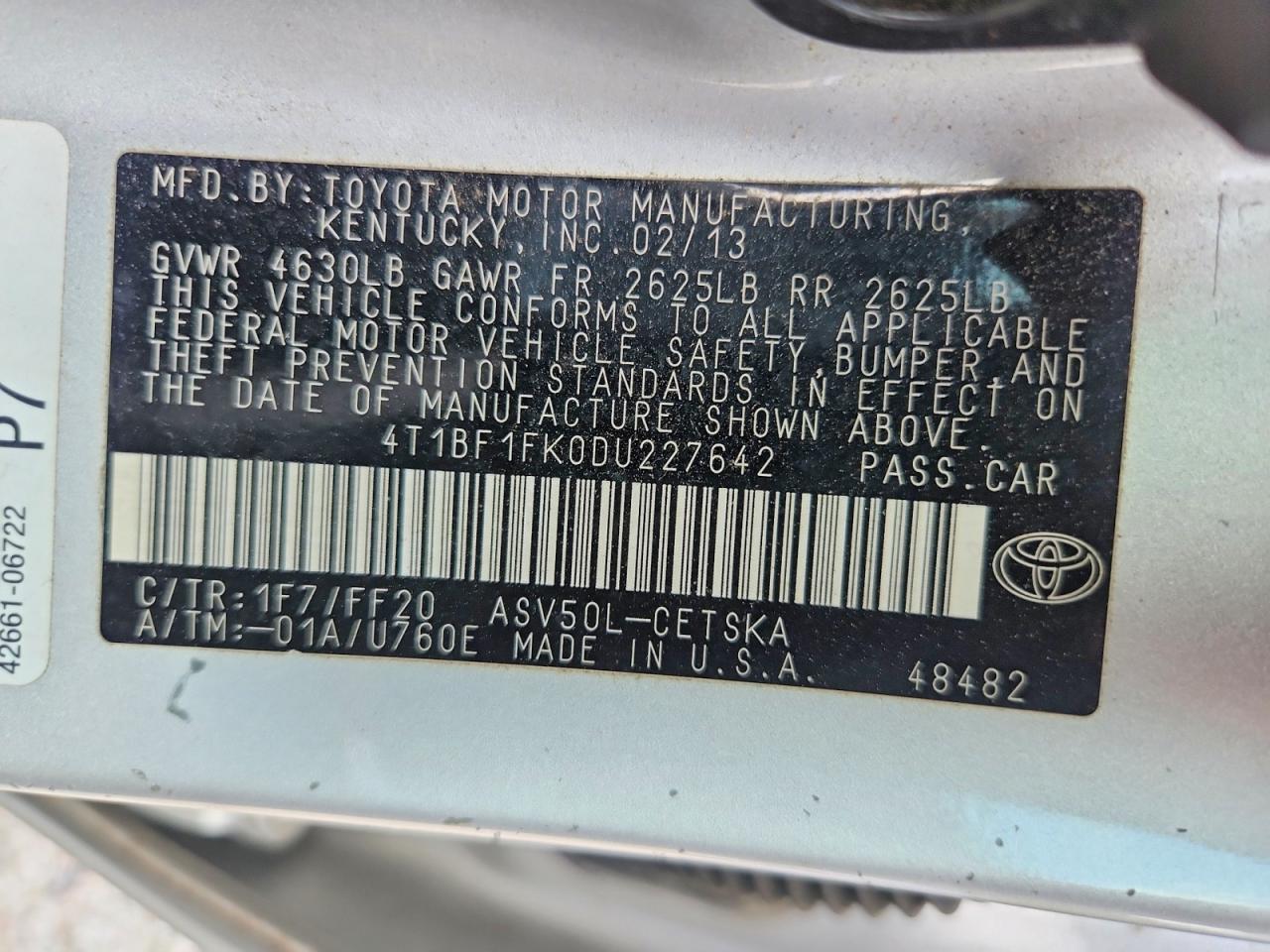 2013 Toyota Camry Se Silver vin: 4T1BF1FK0DU227642