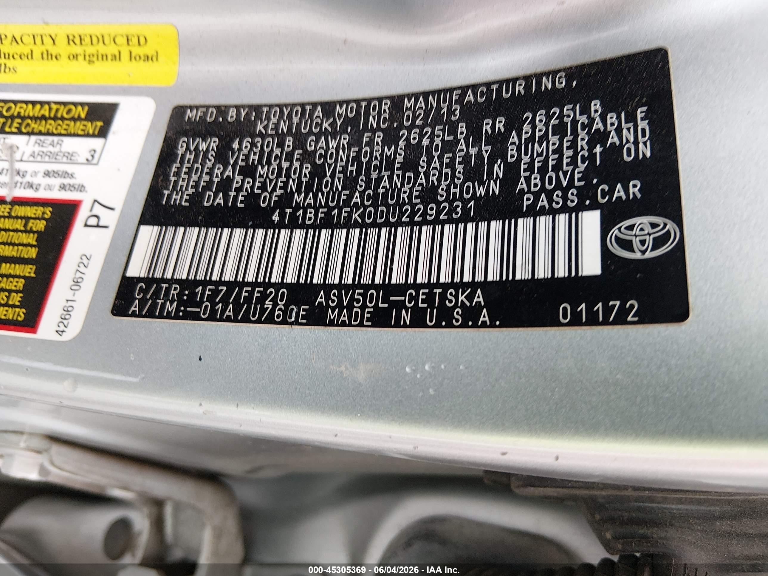 2013 Toyota Camry Se Silver vin: 4T1BF1FK0DU229231