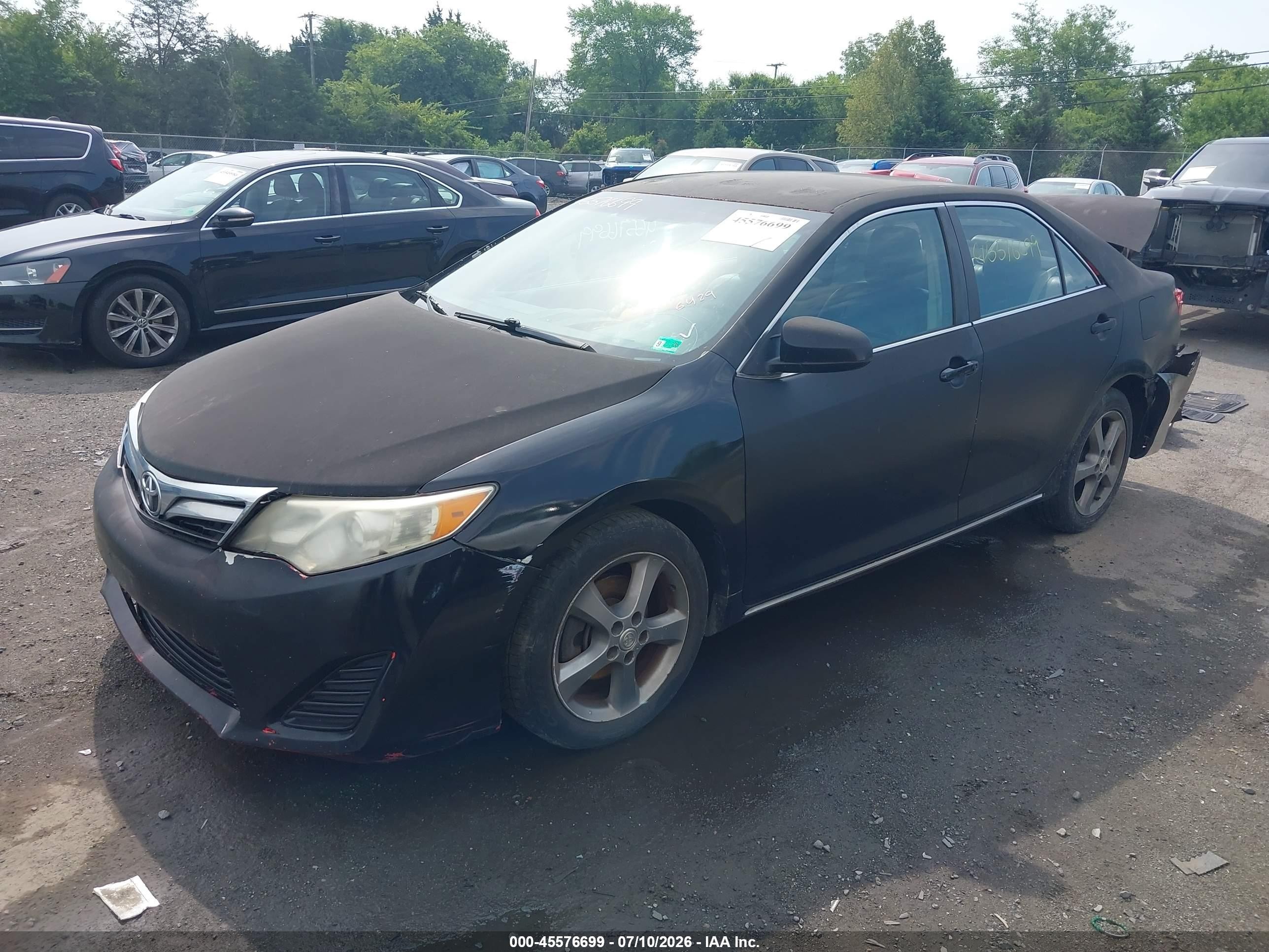 2013 Toyota Camry Le Black vin: 4T1BF1FK0DU243792