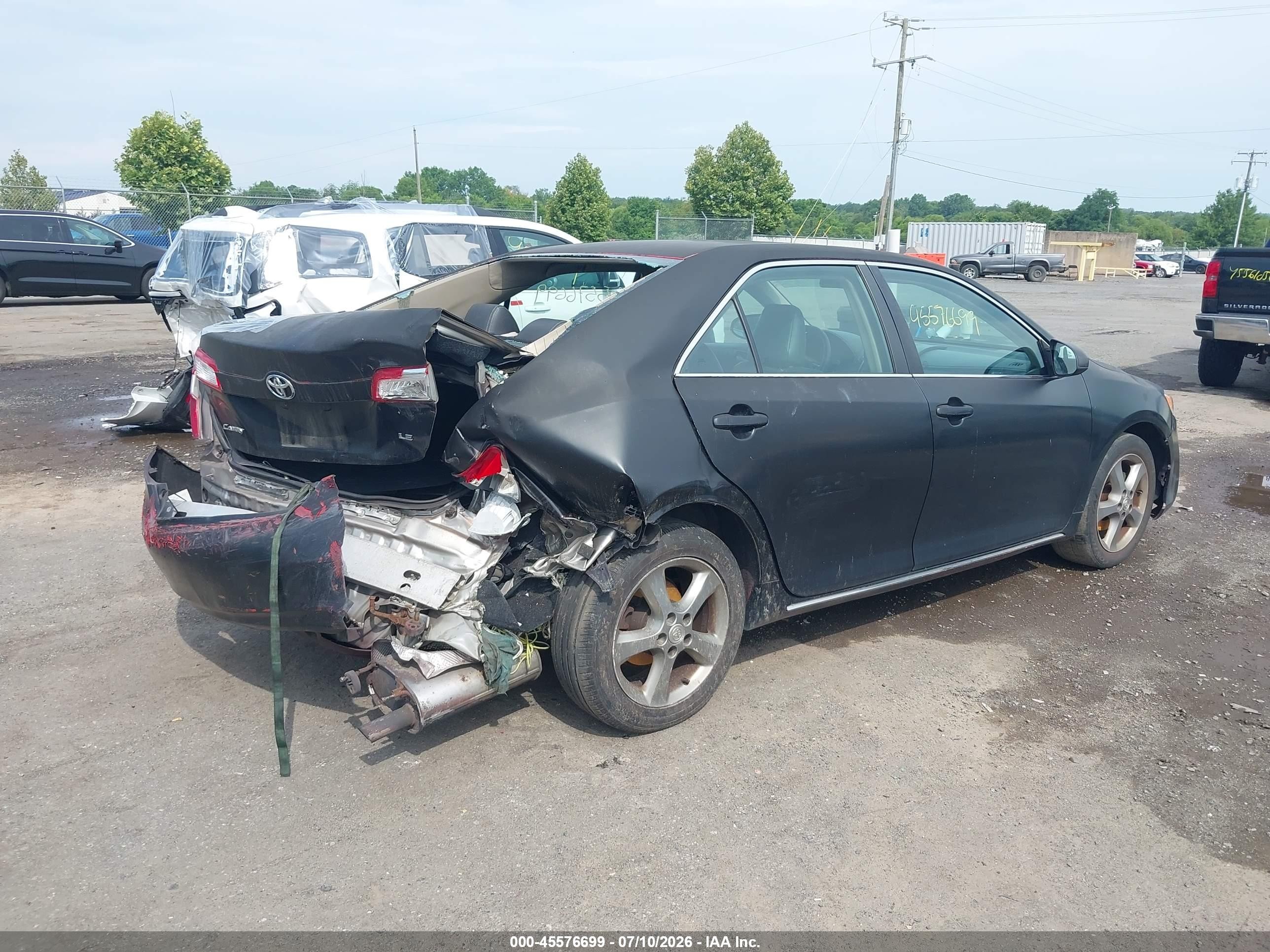 2013 Toyota Camry Le Black vin: 4T1BF1FK0DU243792