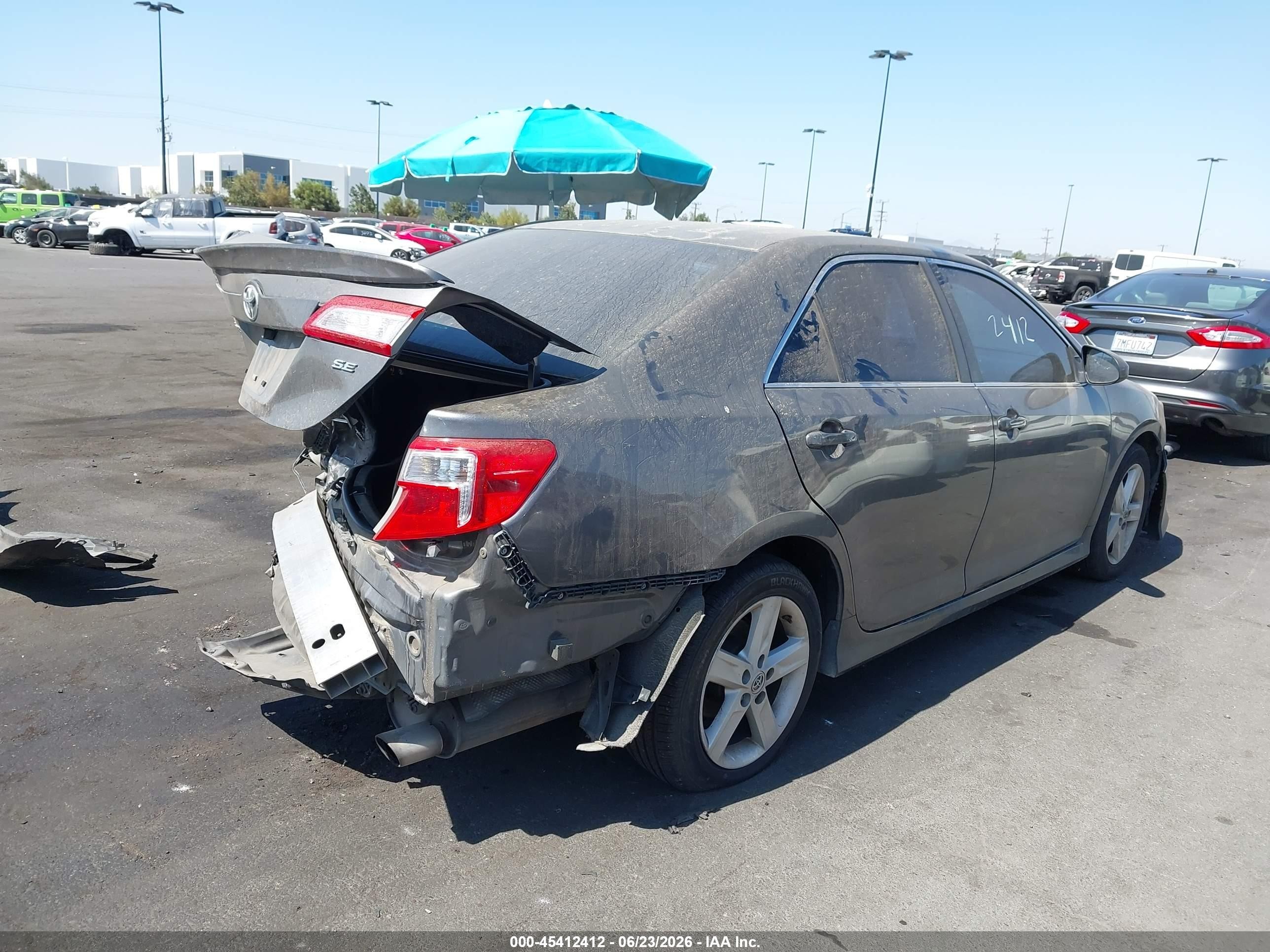 2013 Toyota Camry Se Gray vin: 4T1BF1FK0DU281197