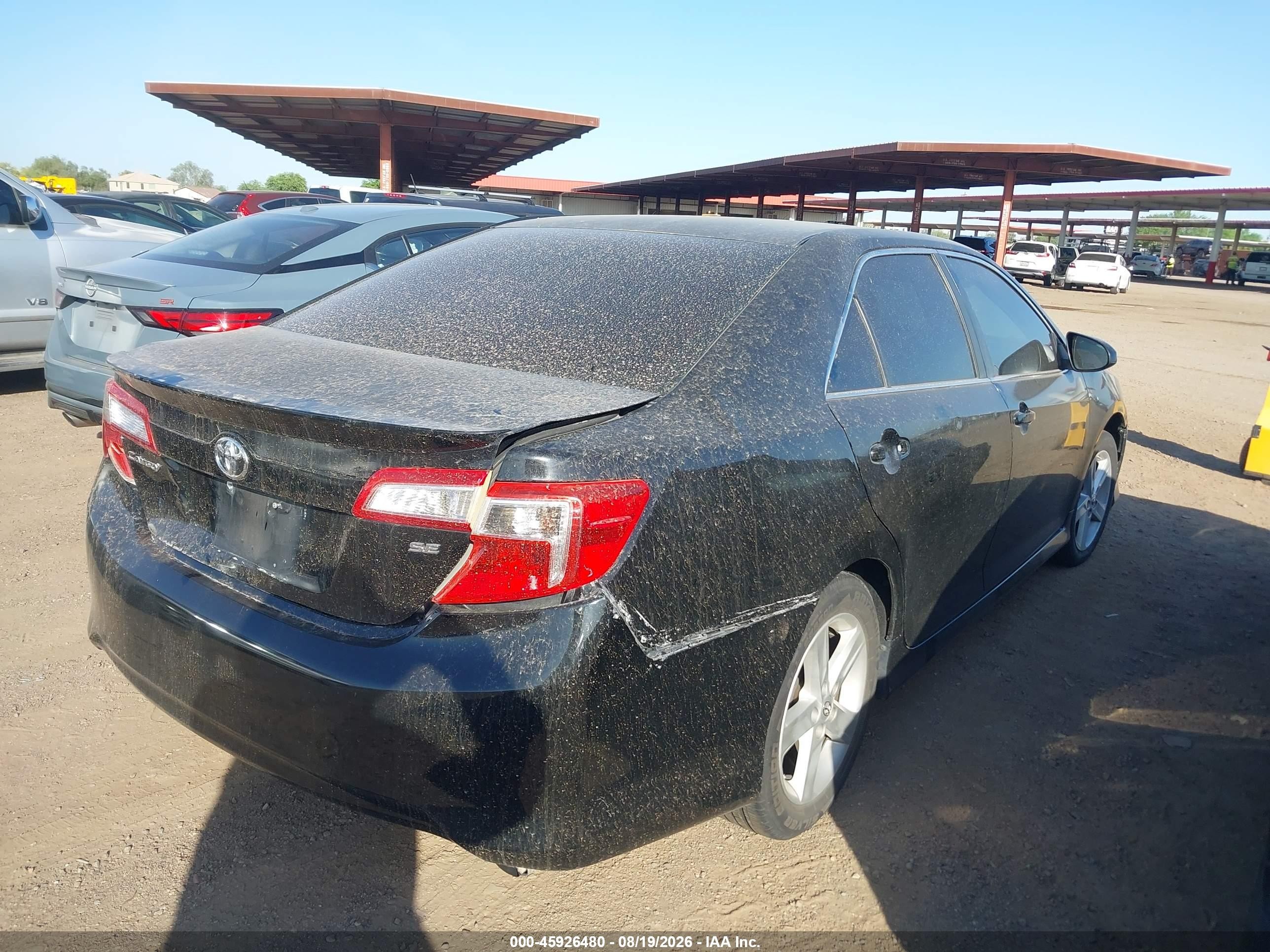2013 Toyota Camry L/se/le/xle Black vin: 4T1BF1FK0DU281653