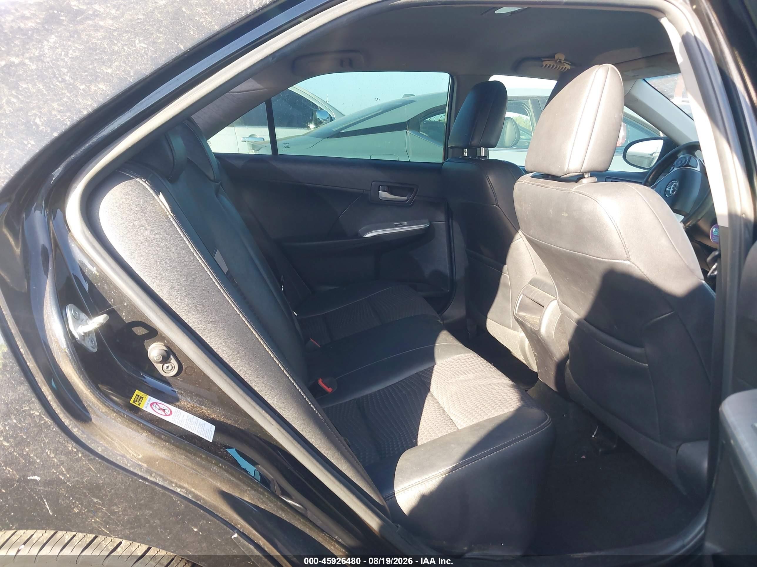 2013 Toyota Camry L/se/le/xle Black vin: 4T1BF1FK0DU281653