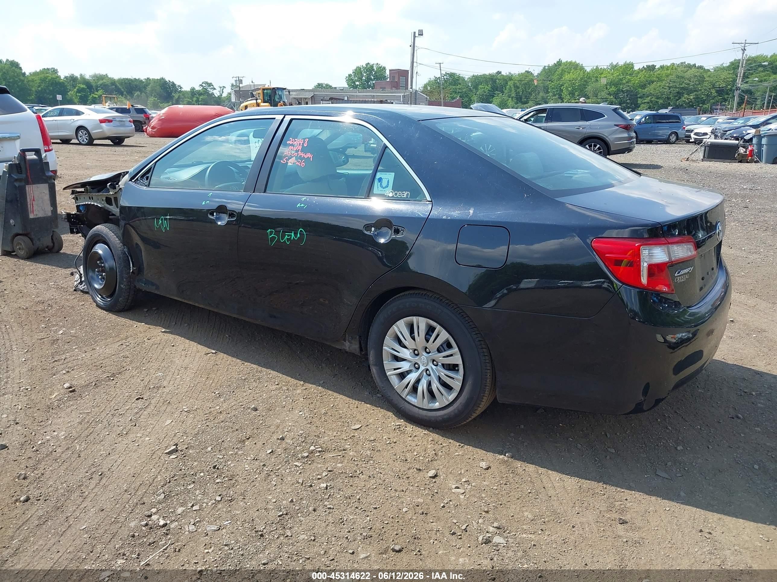 2013 Toyota Camry Le Черный vin: 4T1BF1FK0DU296976