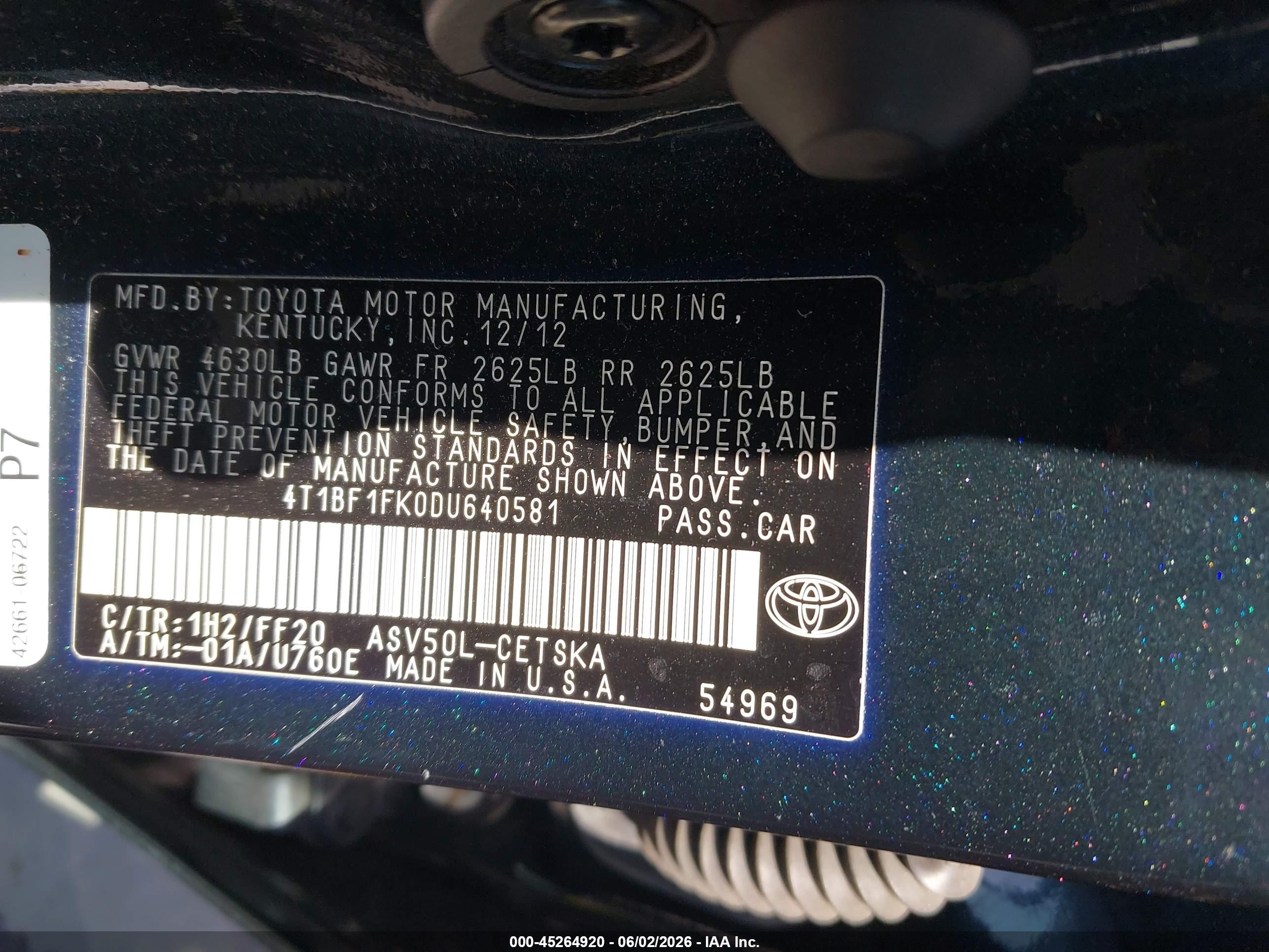 2013 Toyota Camry Se Black vin: 4T1BF1FK0DU640581
