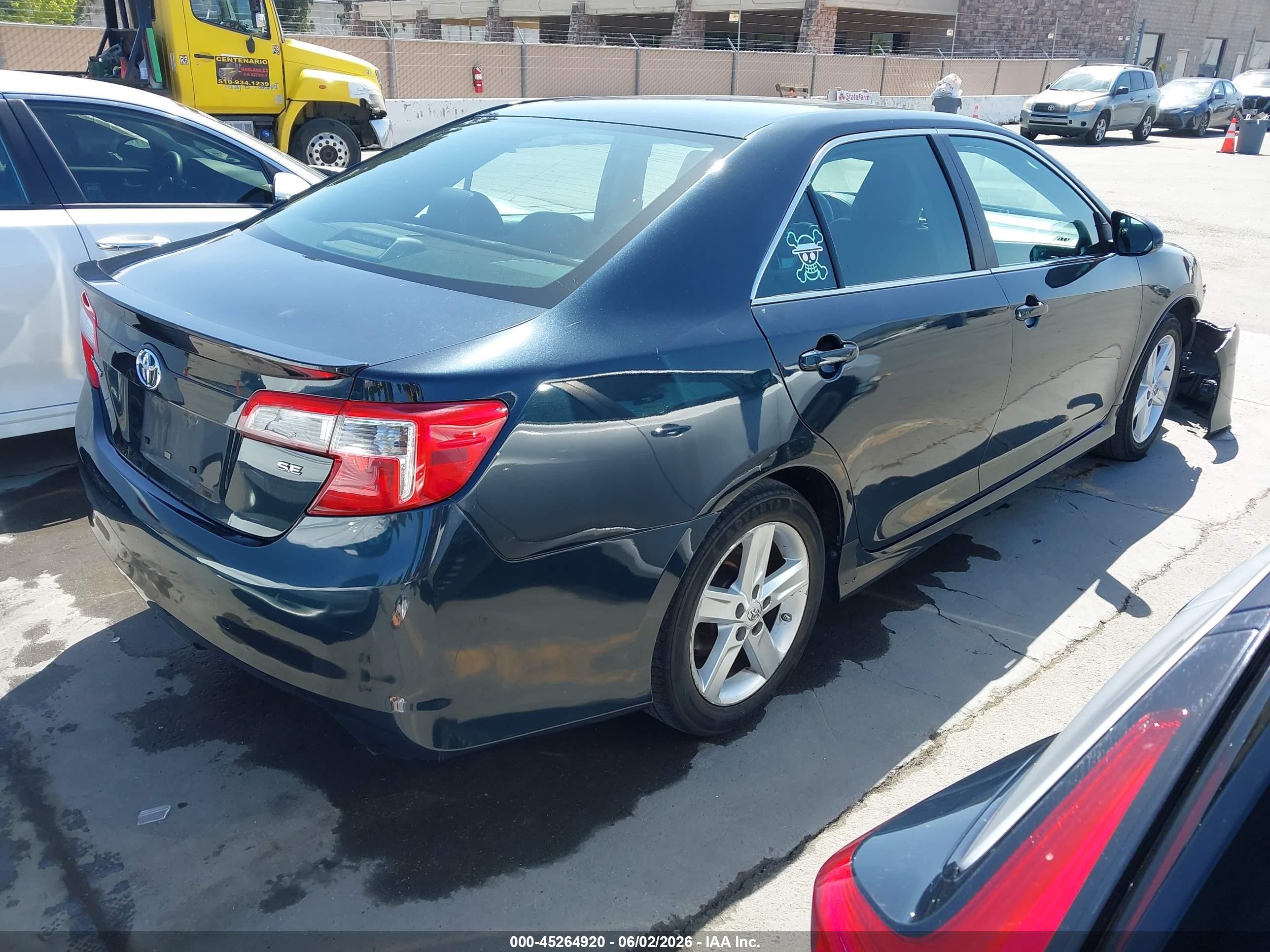 2013 Toyota Camry Se Black vin: 4T1BF1FK0DU640581