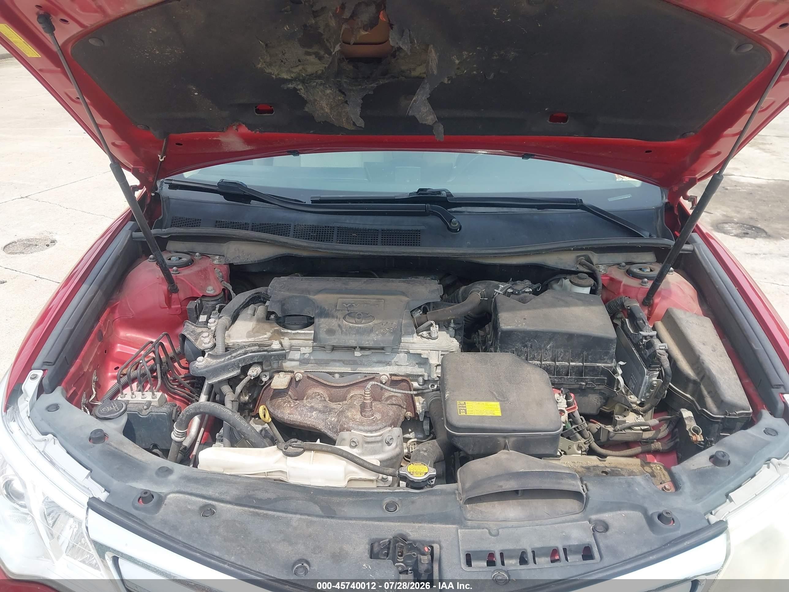 2013 Toyota Camry Le Красный vin: 4T1BF1FK0DU654688