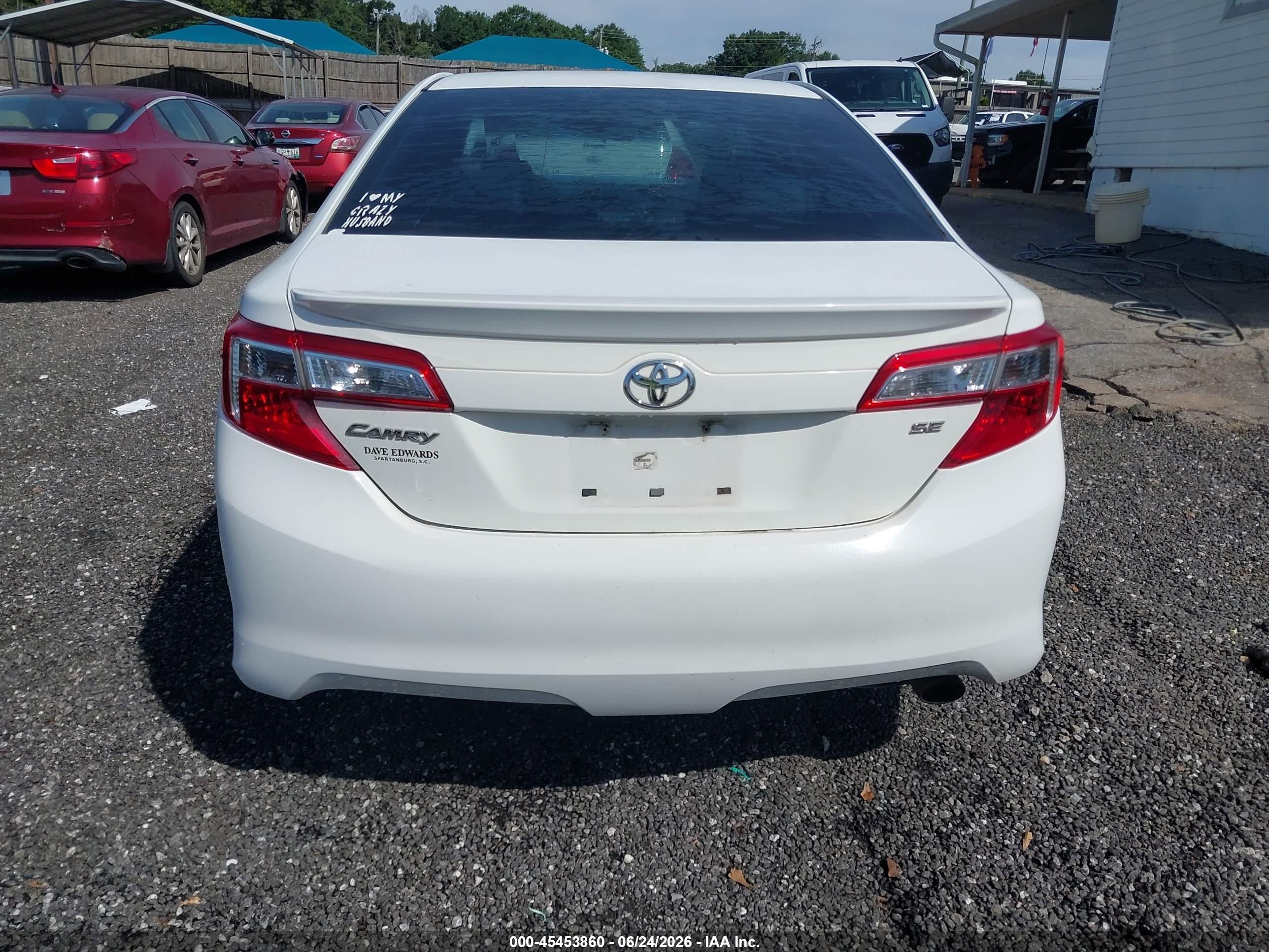2013 Toyota Camry Se Белый vin: 4T1BF1FK0DU725792