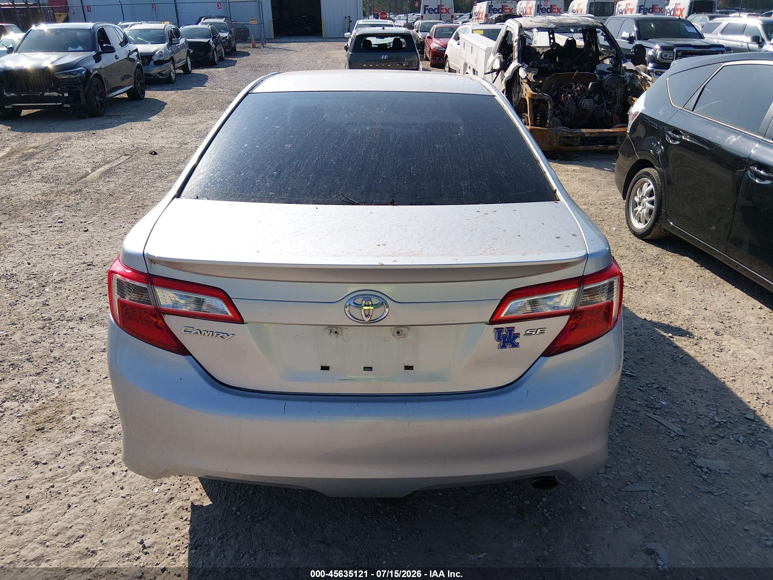 2014 Toyota Camry Se Silver vin: 4T1BF1FK0EU316774