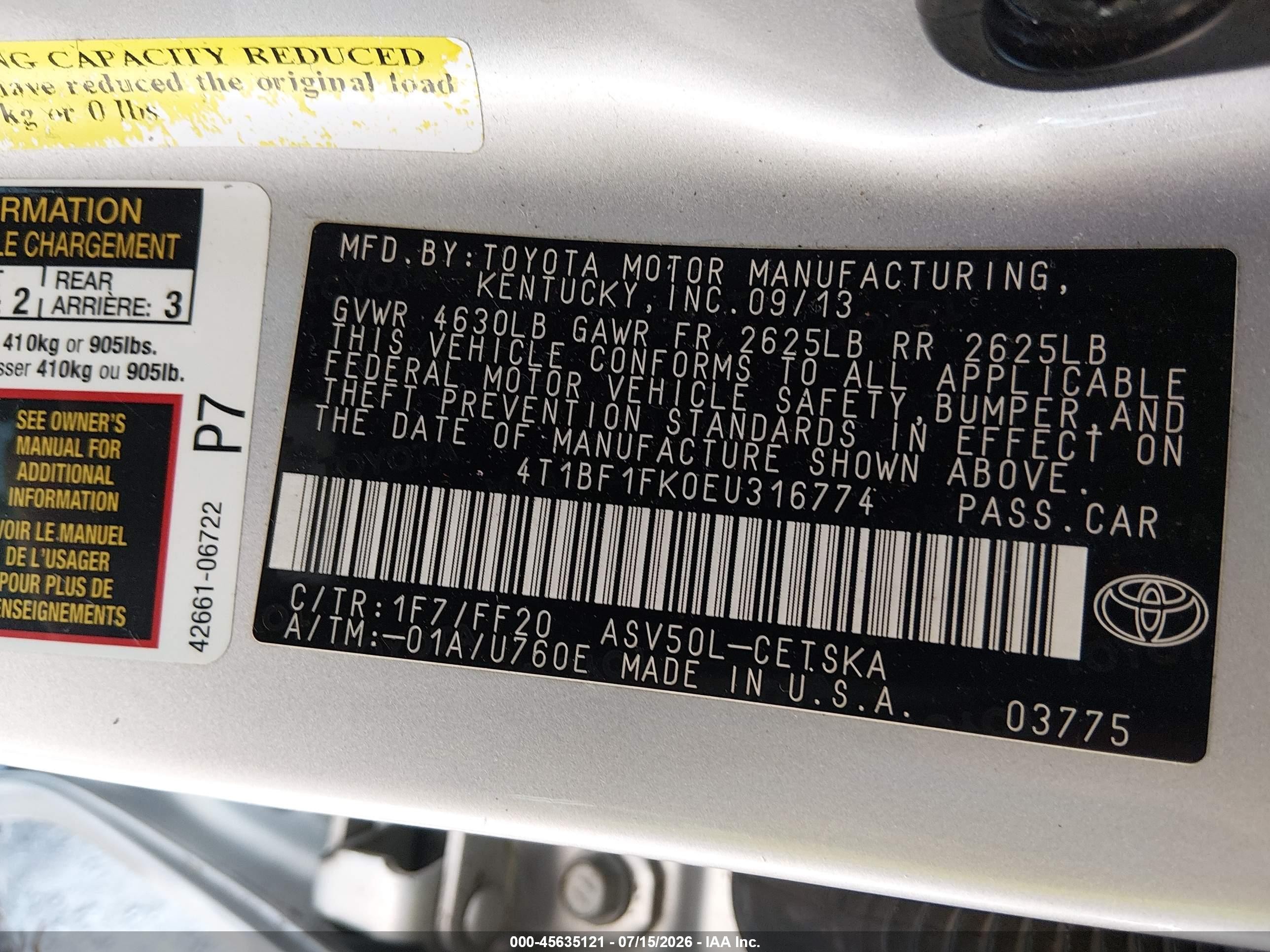 2014 Toyota Camry Se Silver vin: 4T1BF1FK0EU316774