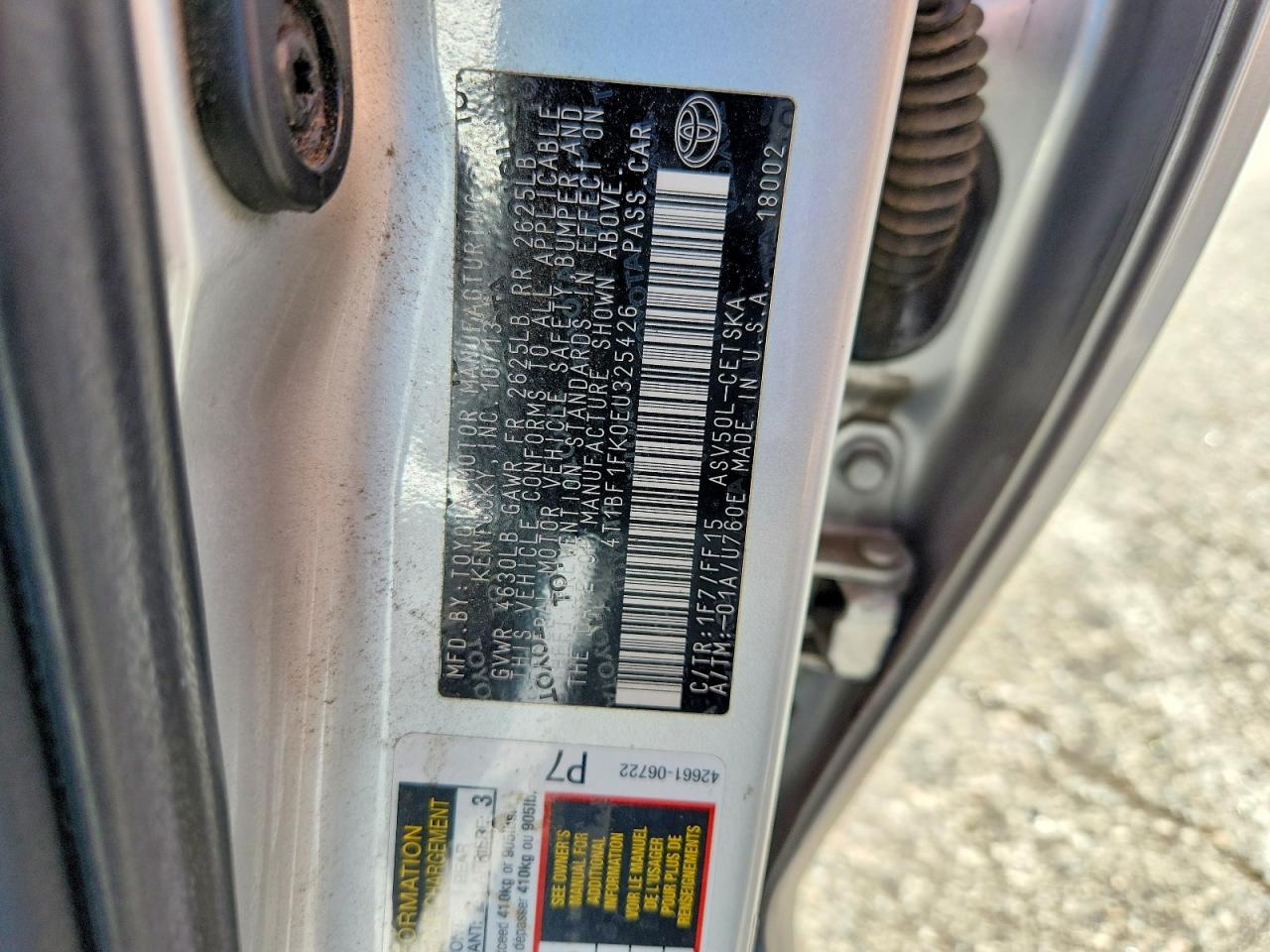 2014 Toyota Camry Silver vin: 4T1BF1FK0EU325426