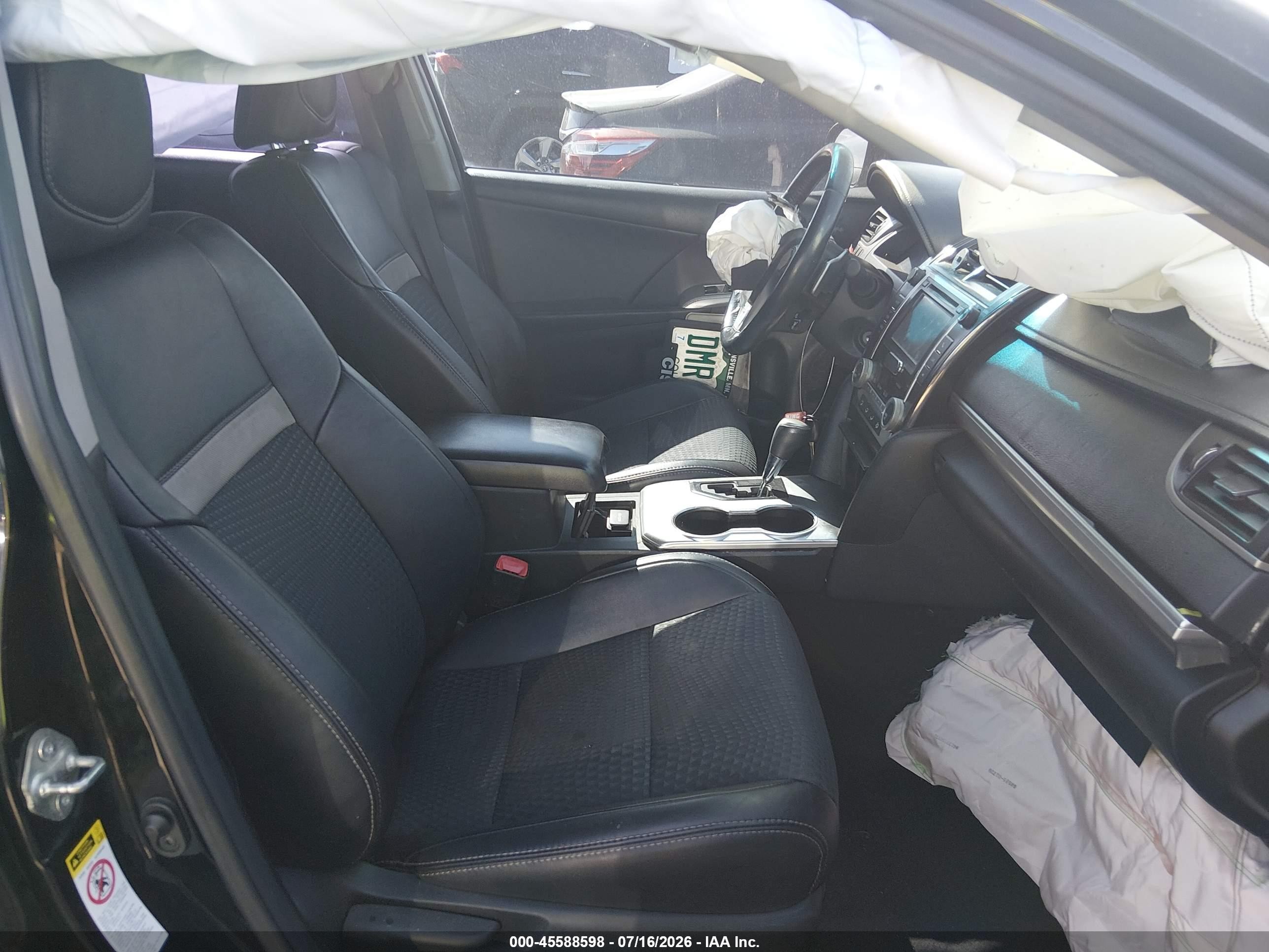 2014 Toyota Camry Se Black vin: 4T1BF1FK0EU352576