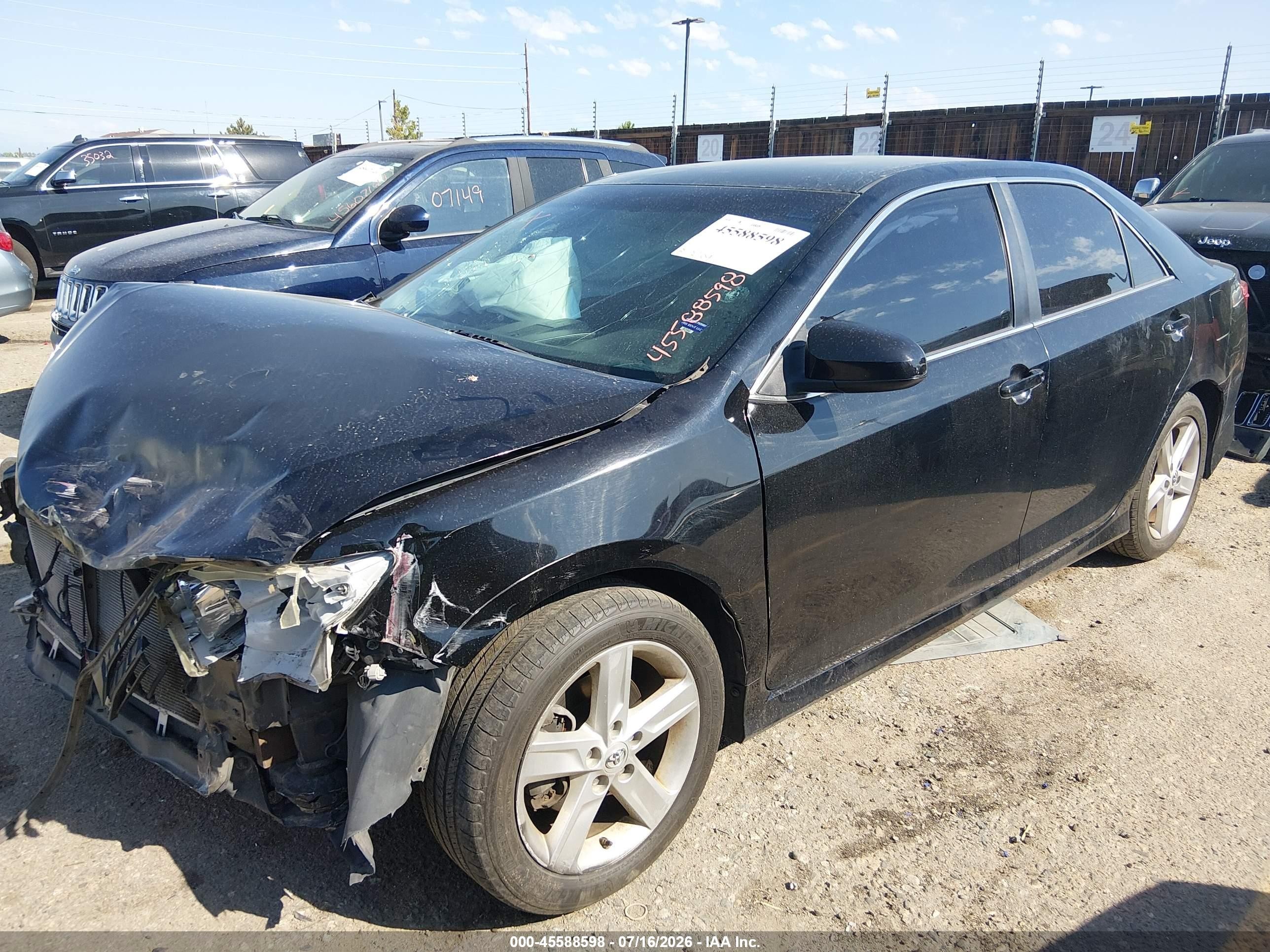 2014 Toyota Camry Se Black vin: 4T1BF1FK0EU352576