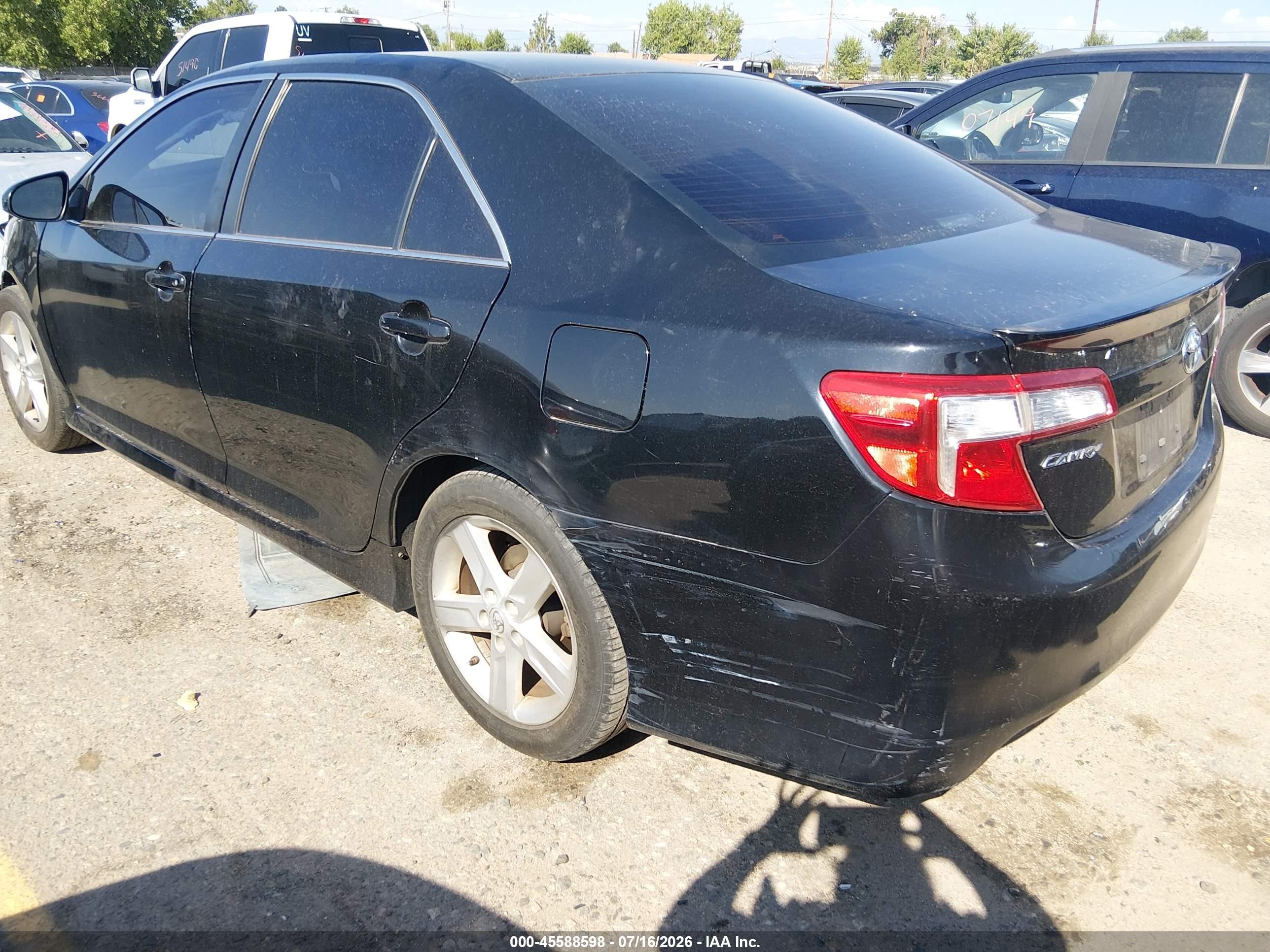 2014 Toyota Camry Se Black vin: 4T1BF1FK0EU352576
