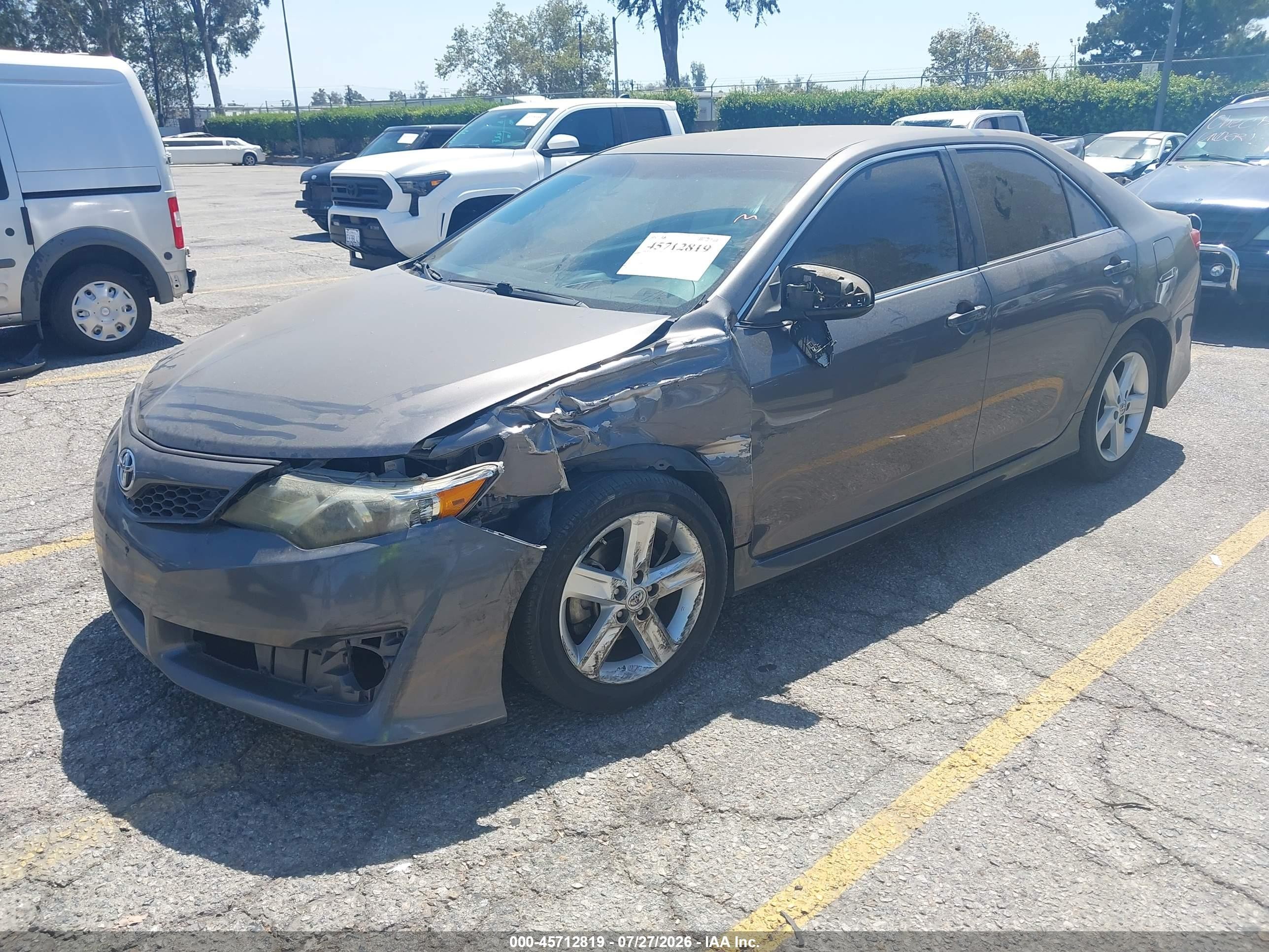 2014 Toyota Camry Se Gray vin: 4T1BF1FK0EU365750