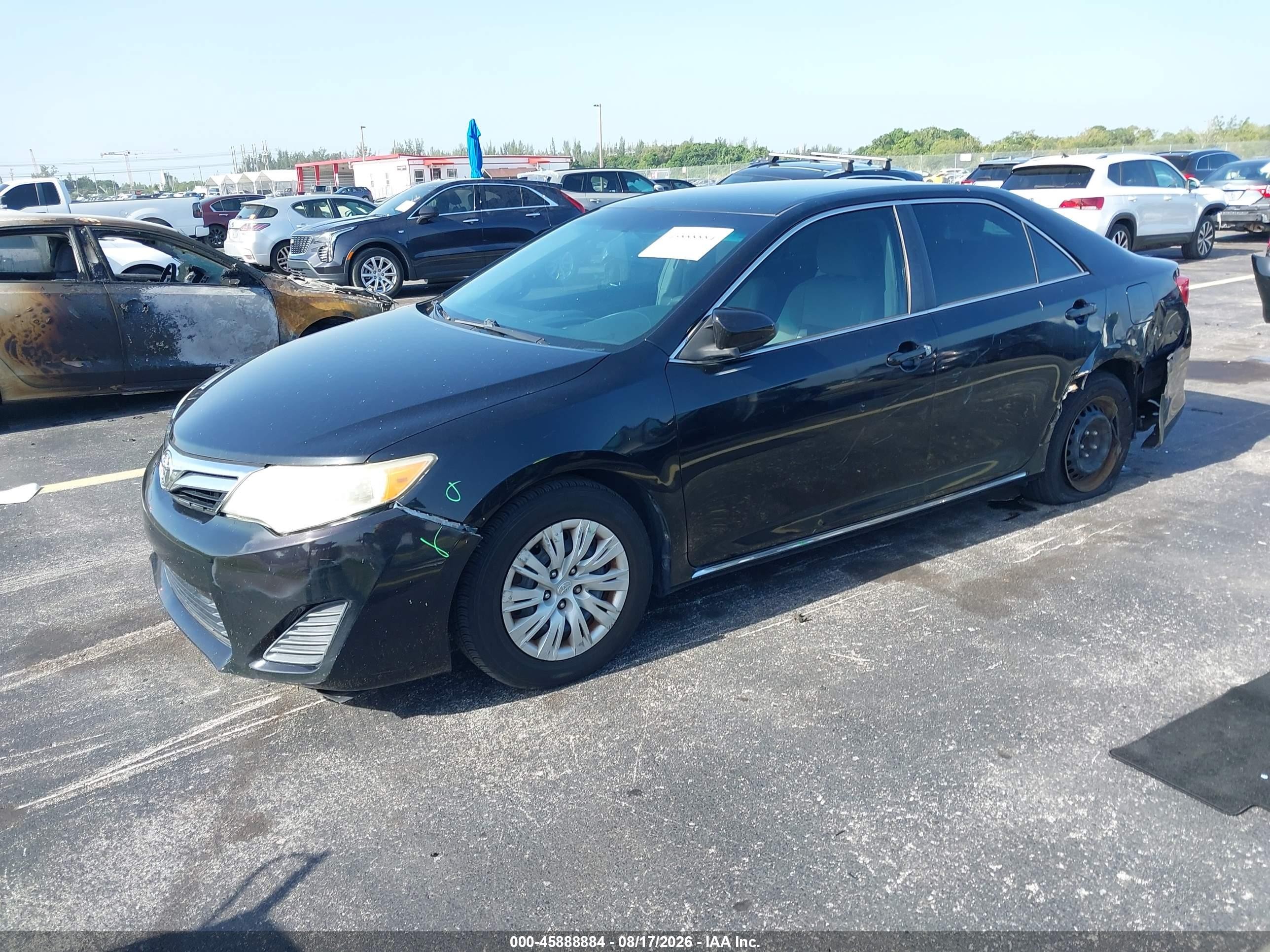 2014 Toyota Camry Le Черный vin: 4T1BF1FK0EU425915