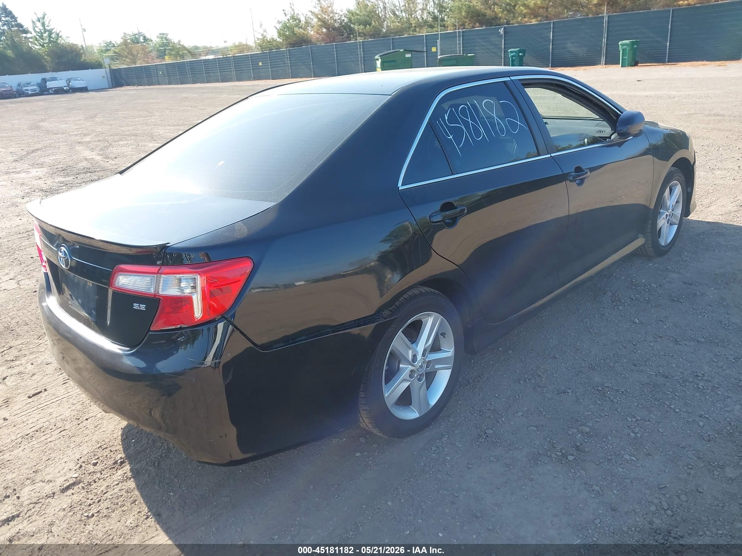2014 Toyota Camry Se Black vin: 4T1BF1FK0EU431469