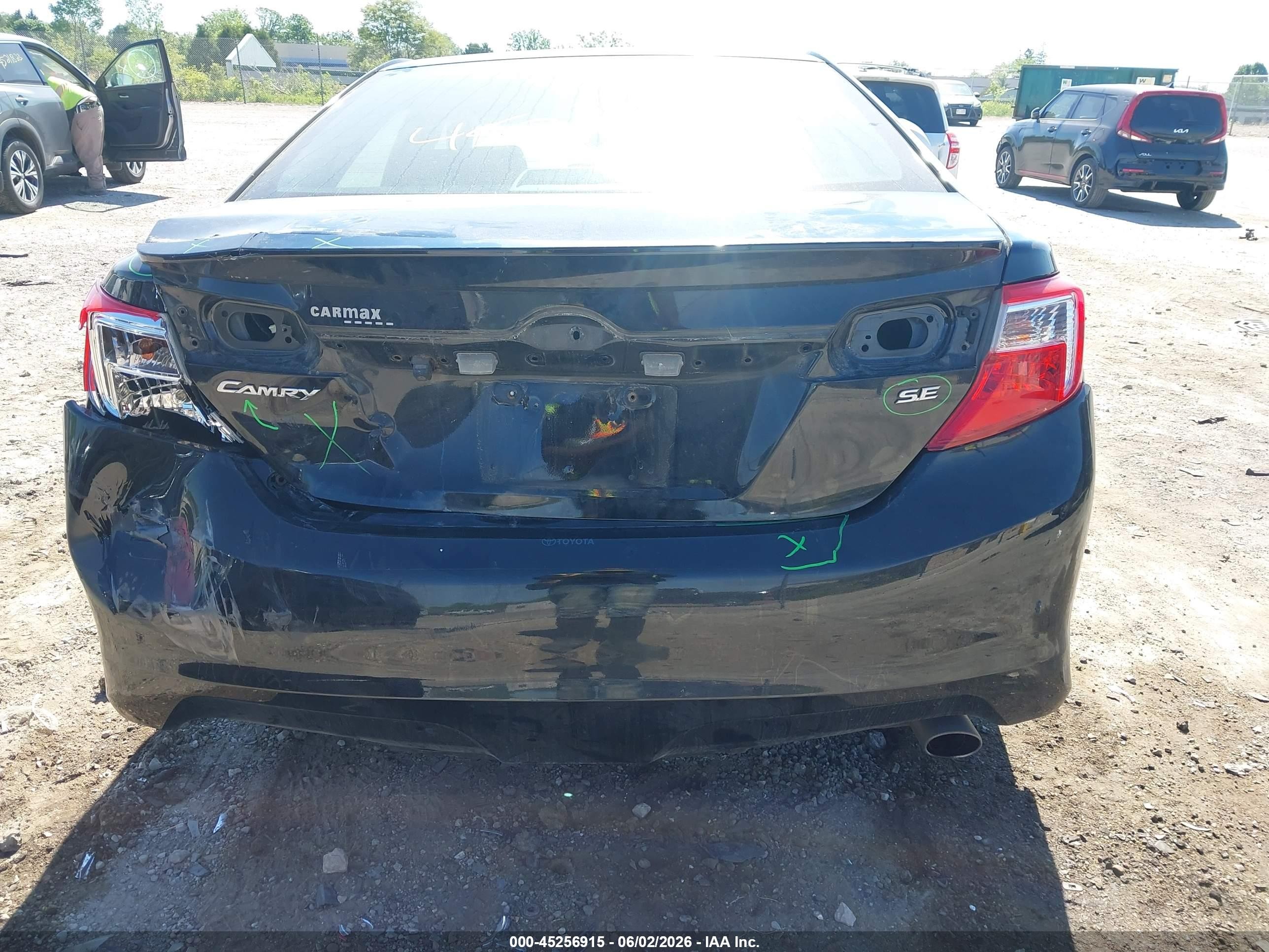 2014 Toyota Camry Se Black vin: 4T1BF1FK0EU461586