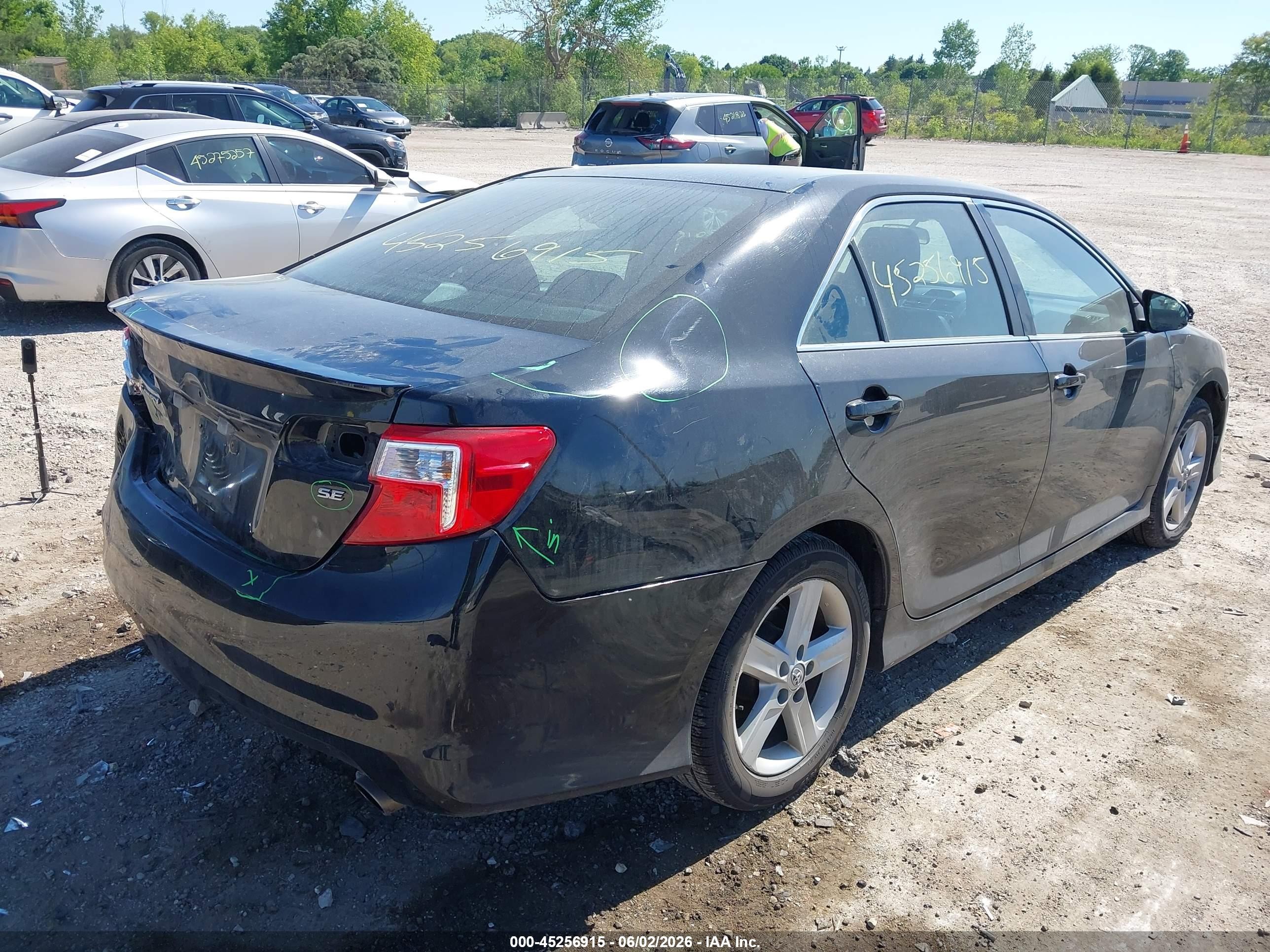 2014 Toyota Camry Se Black vin: 4T1BF1FK0EU461586