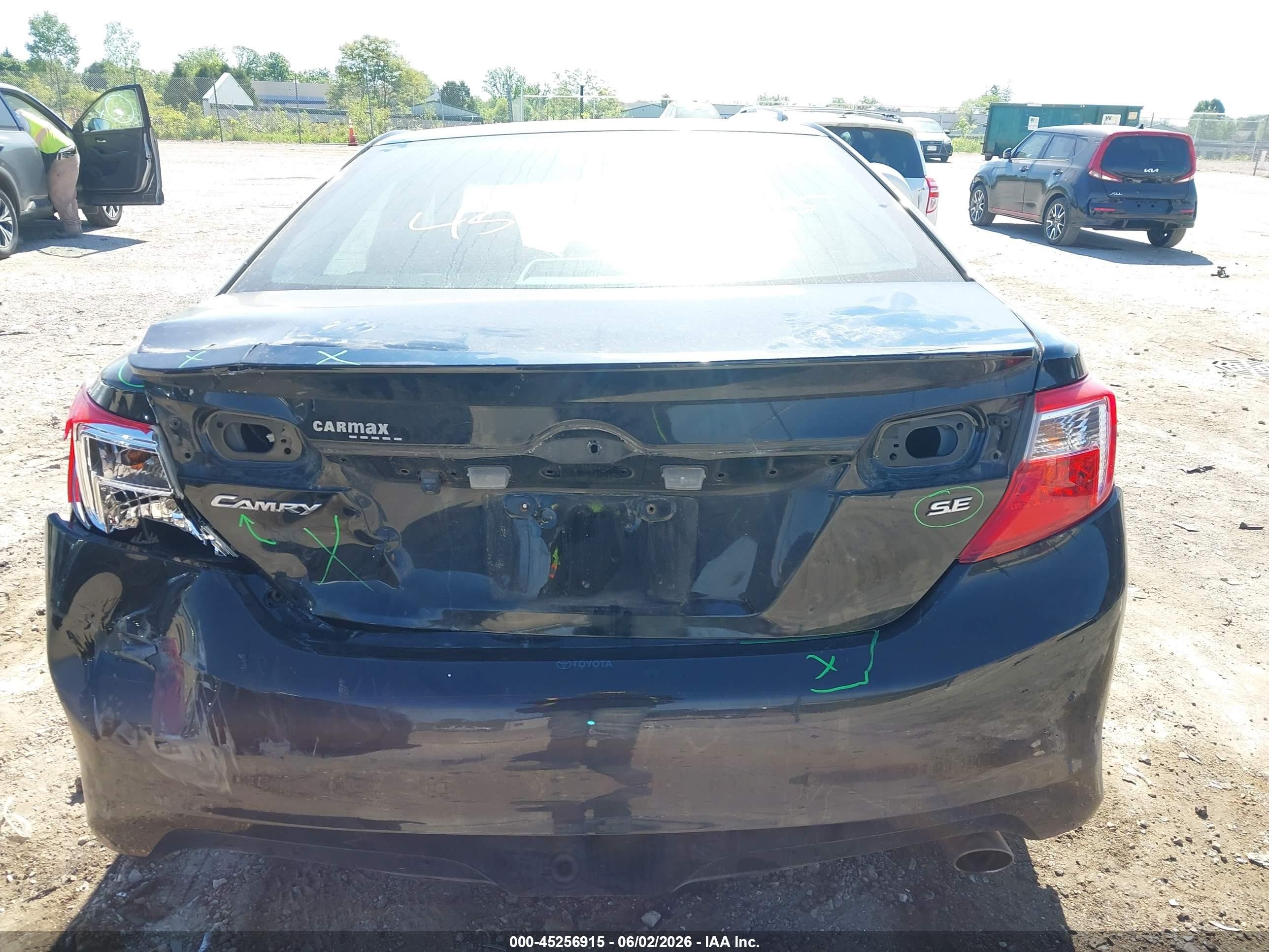 2014 Toyota Camry Se Black vin: 4T1BF1FK0EU461586