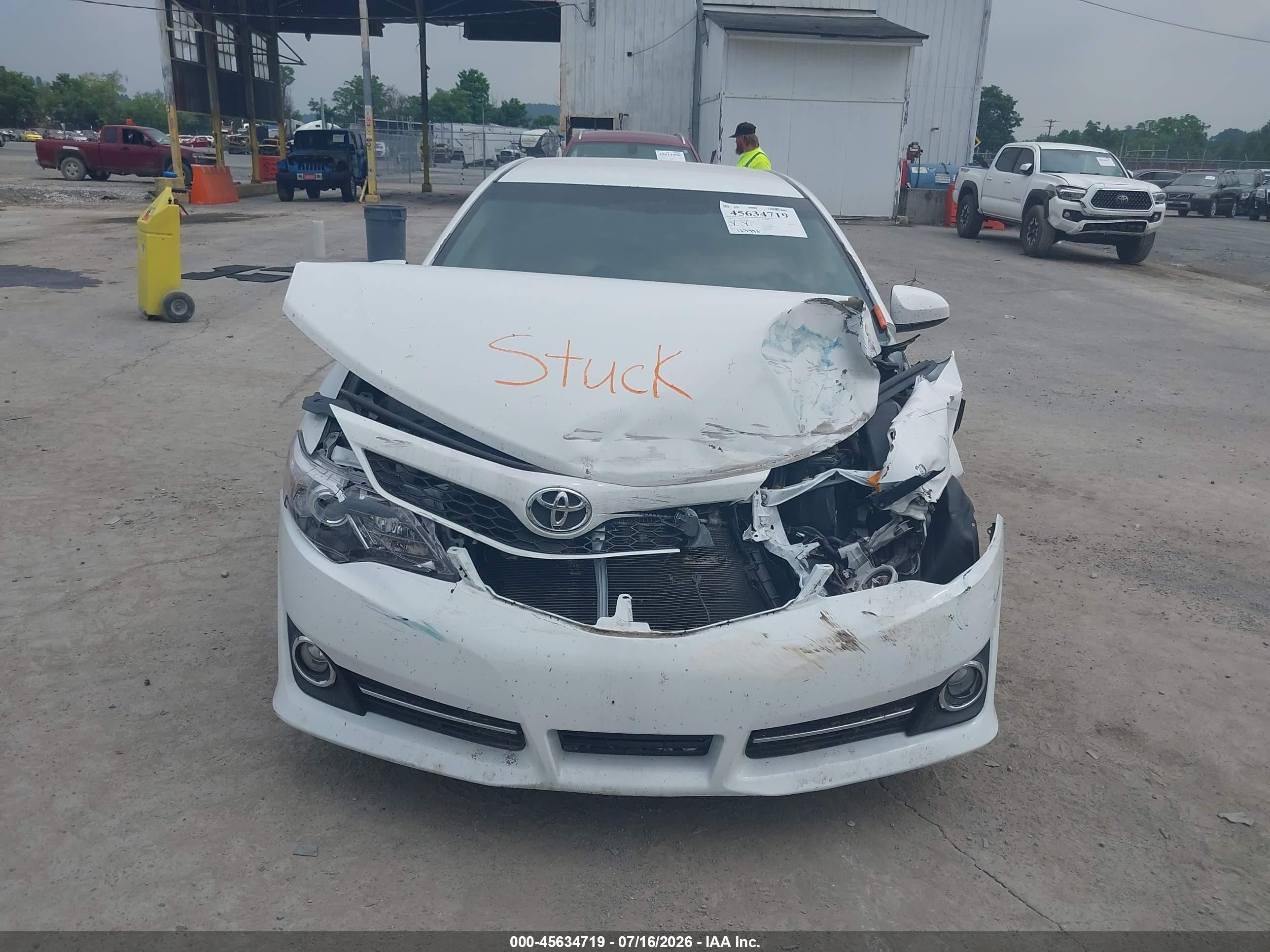 2014 Toyota Camry Se White vin: 4T1BF1FK0EU466626