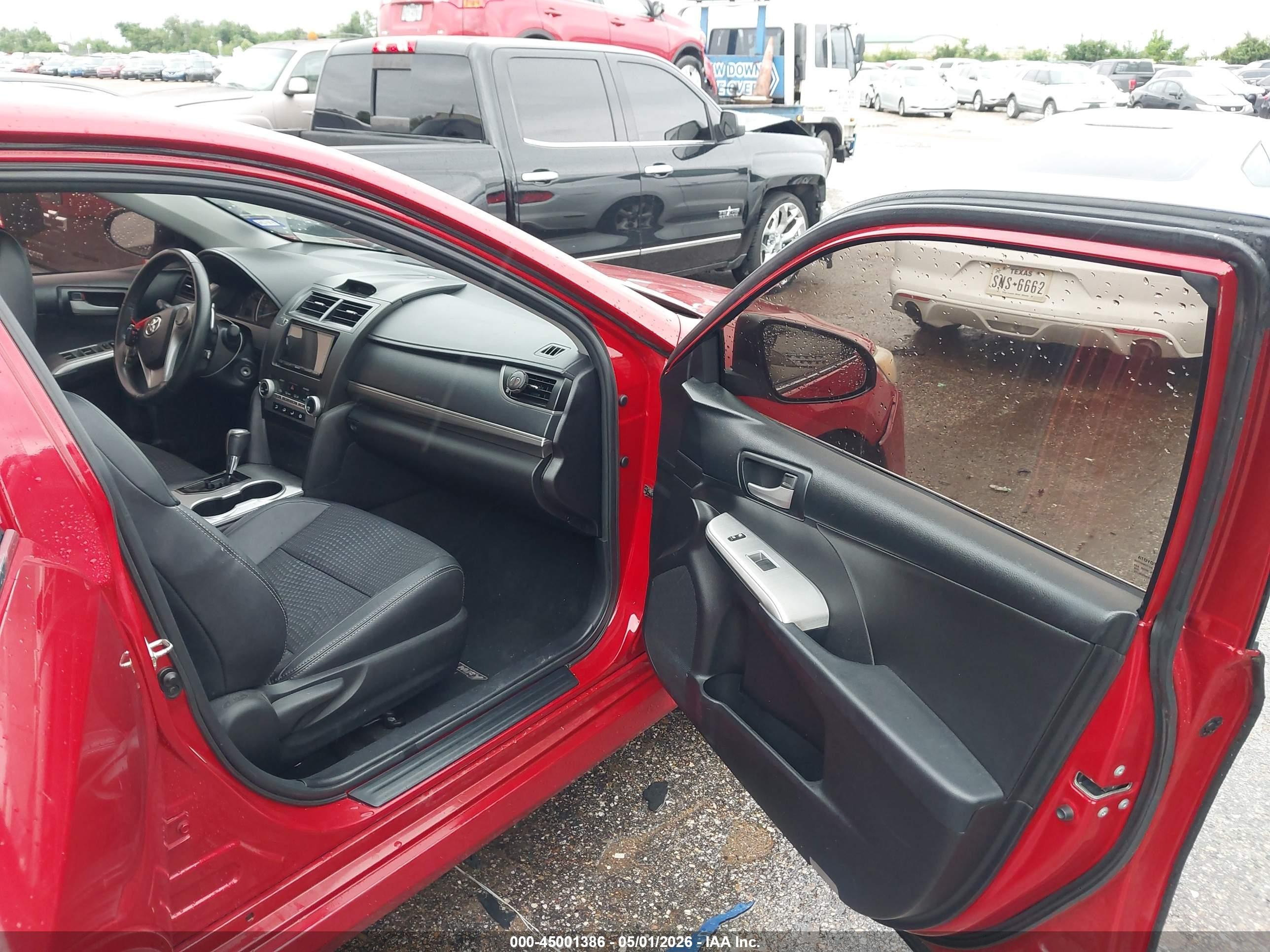 2014 Toyota Camry Se Red vin: 4T1BF1FK0EU729519