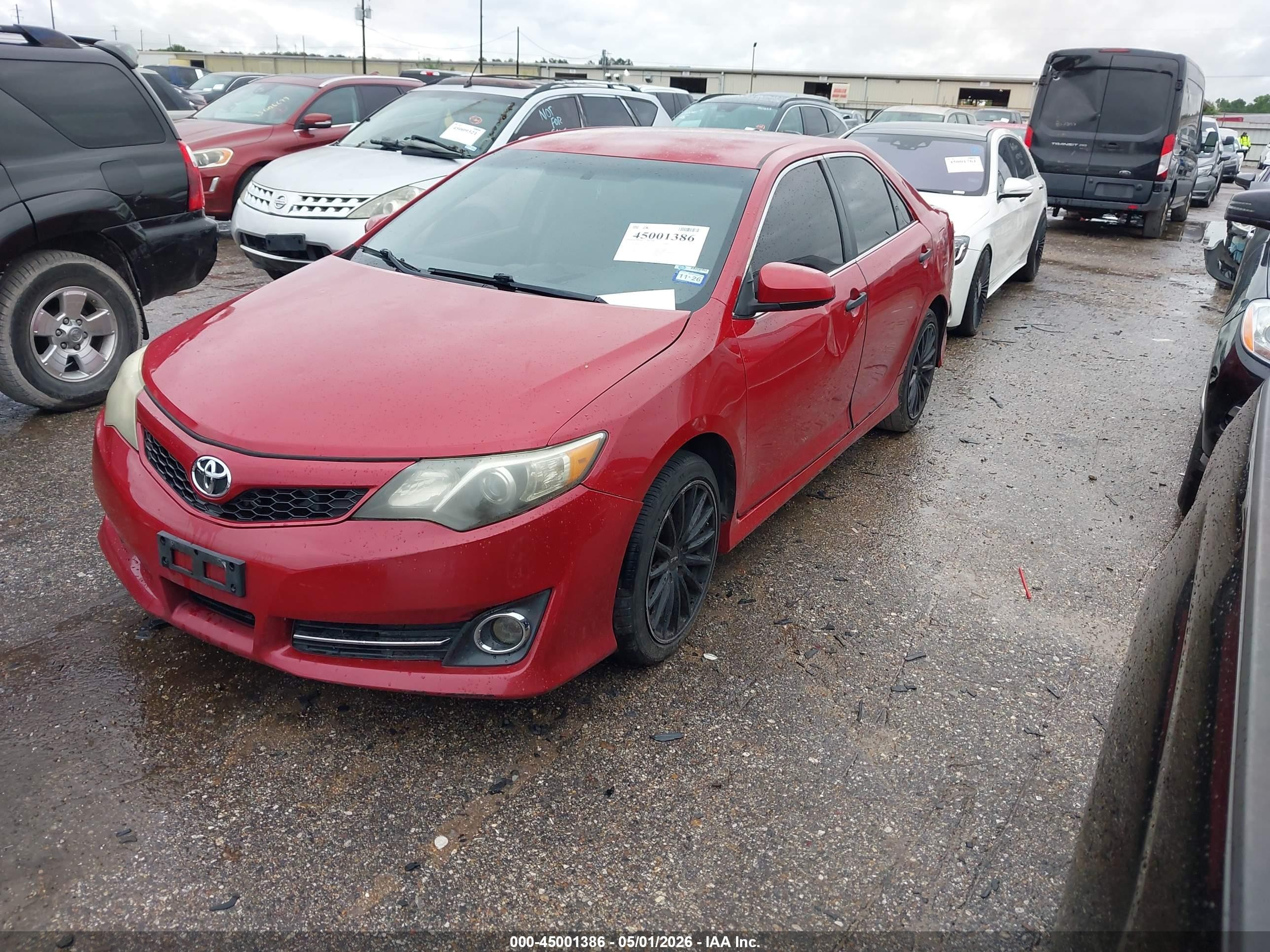2014 Toyota Camry Se Red vin: 4T1BF1FK0EU729519