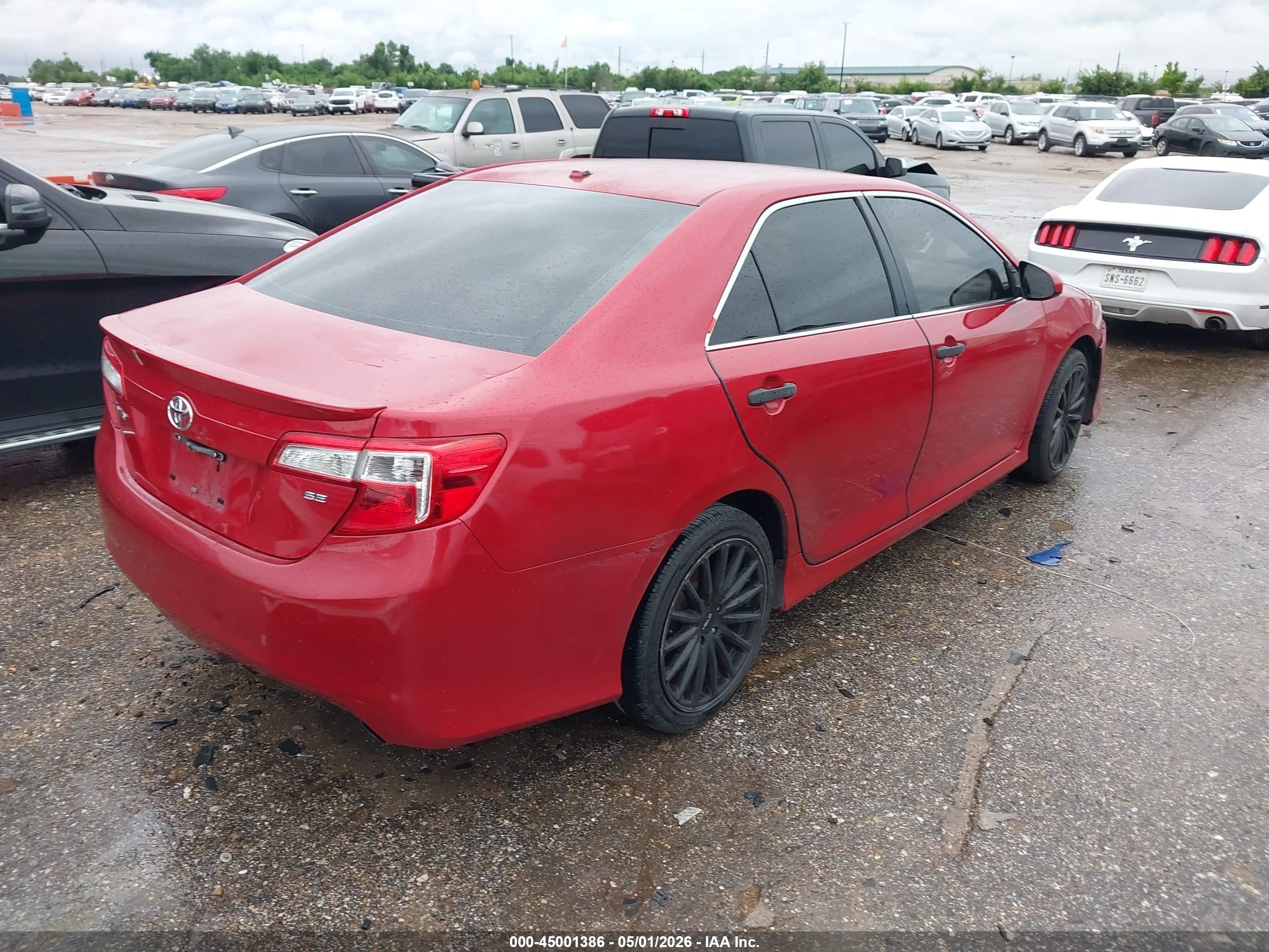 2014 Toyota Camry Se Red vin: 4T1BF1FK0EU729519