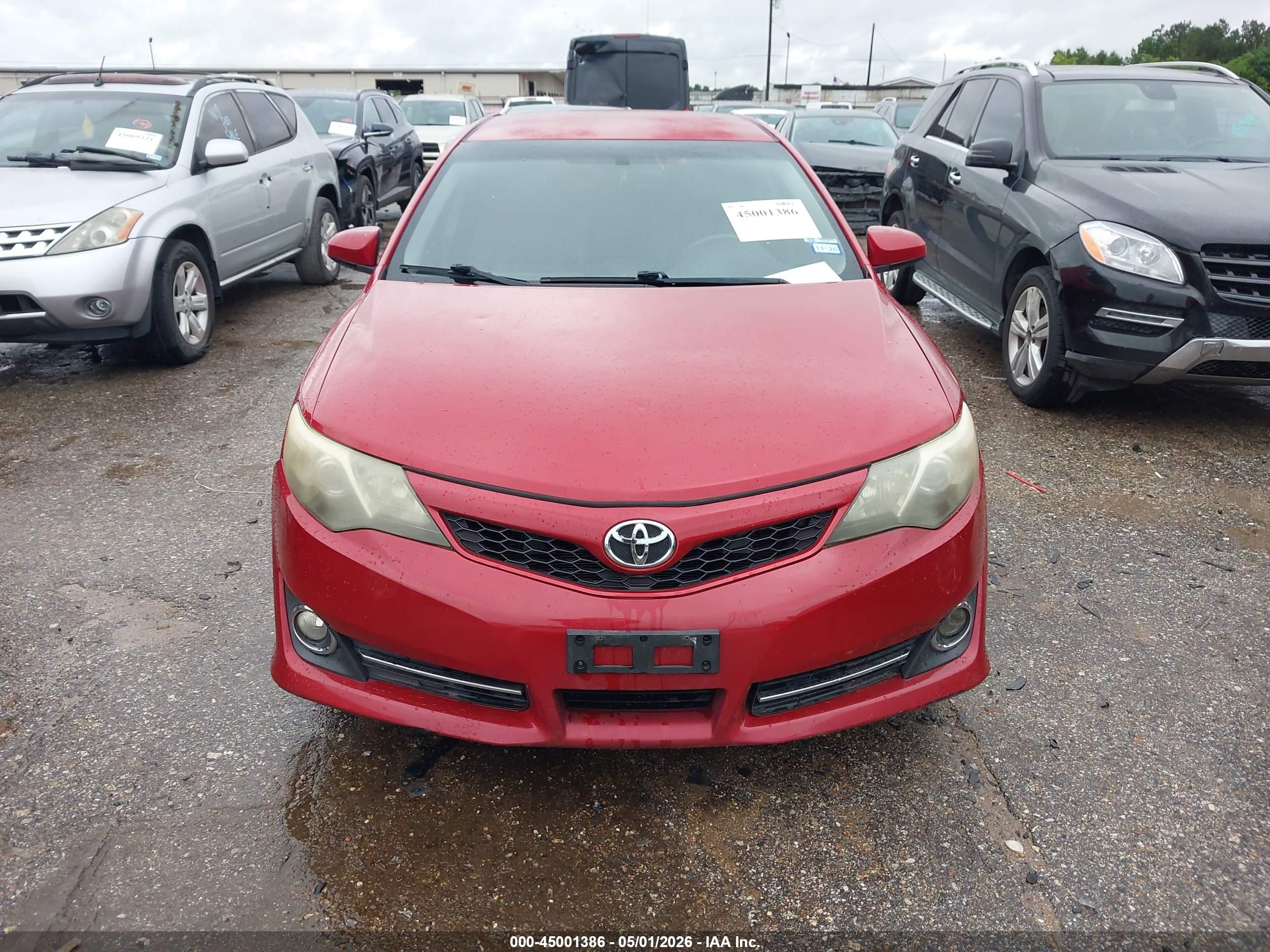 2014 Toyota Camry Se Red vin: 4T1BF1FK0EU729519