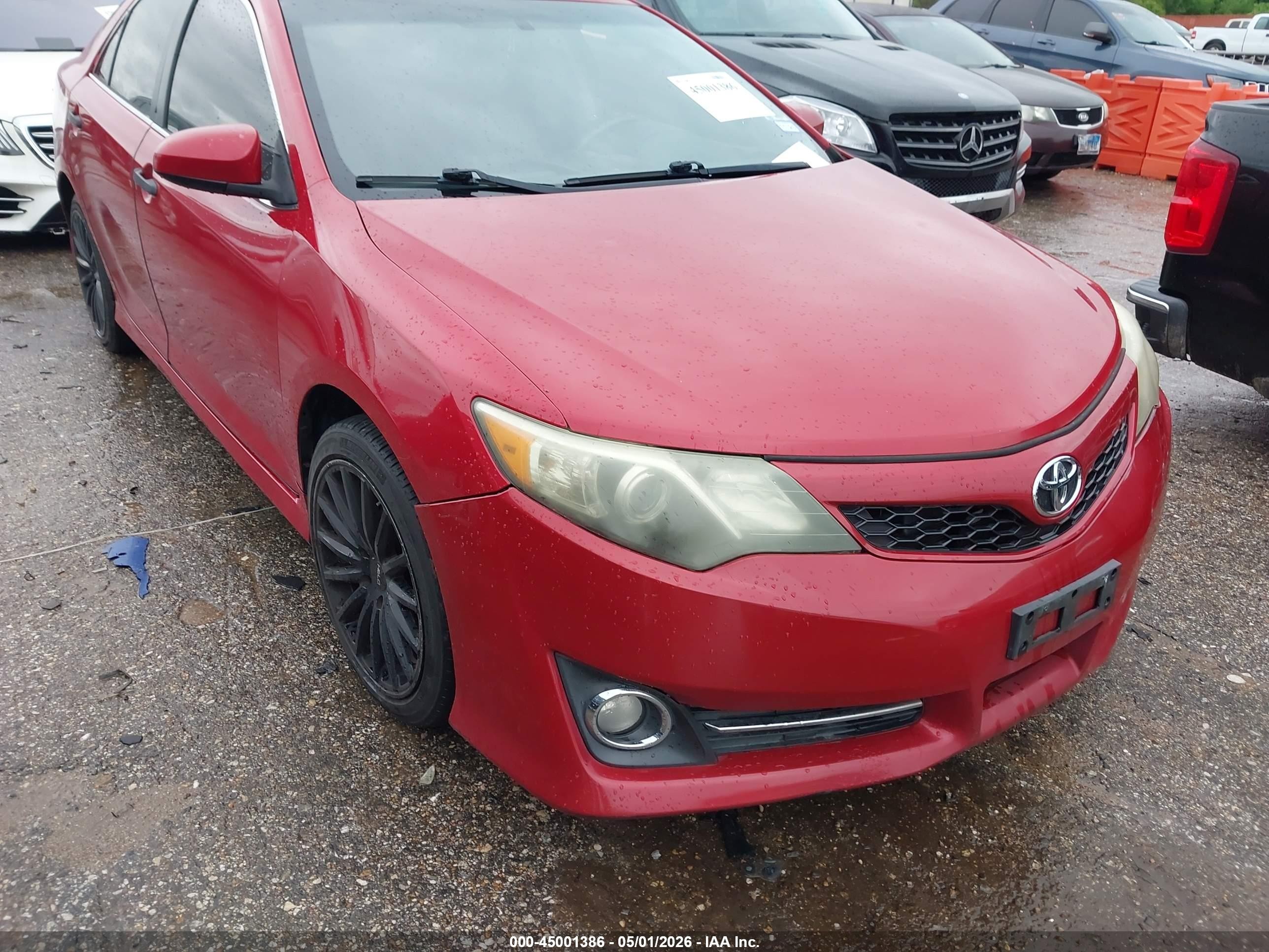 2014 Toyota Camry Se Red vin: 4T1BF1FK0EU729519