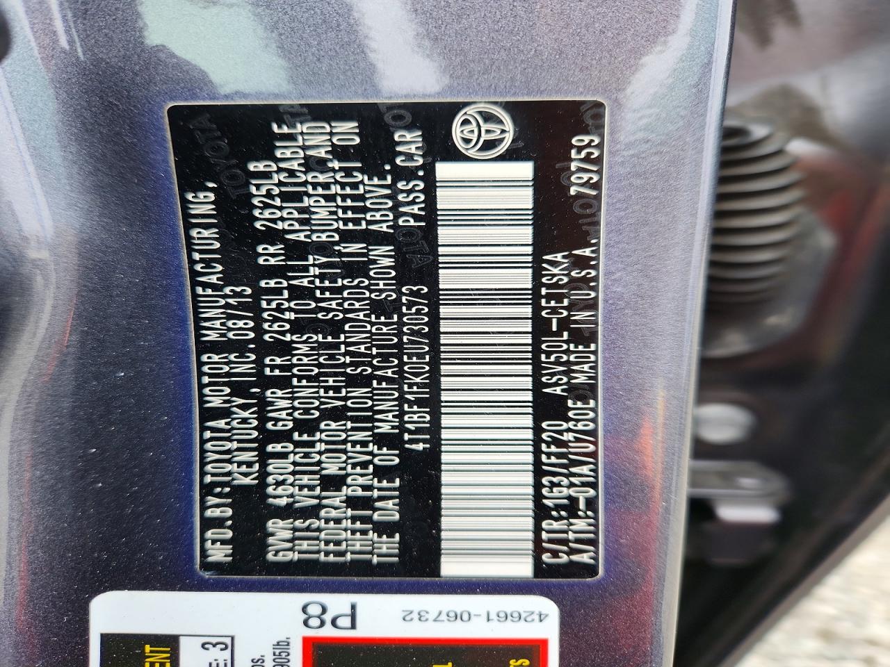 2014 Toyota Camry Se Sport Charcoal vin: 4T1BF1FK0EU730573
