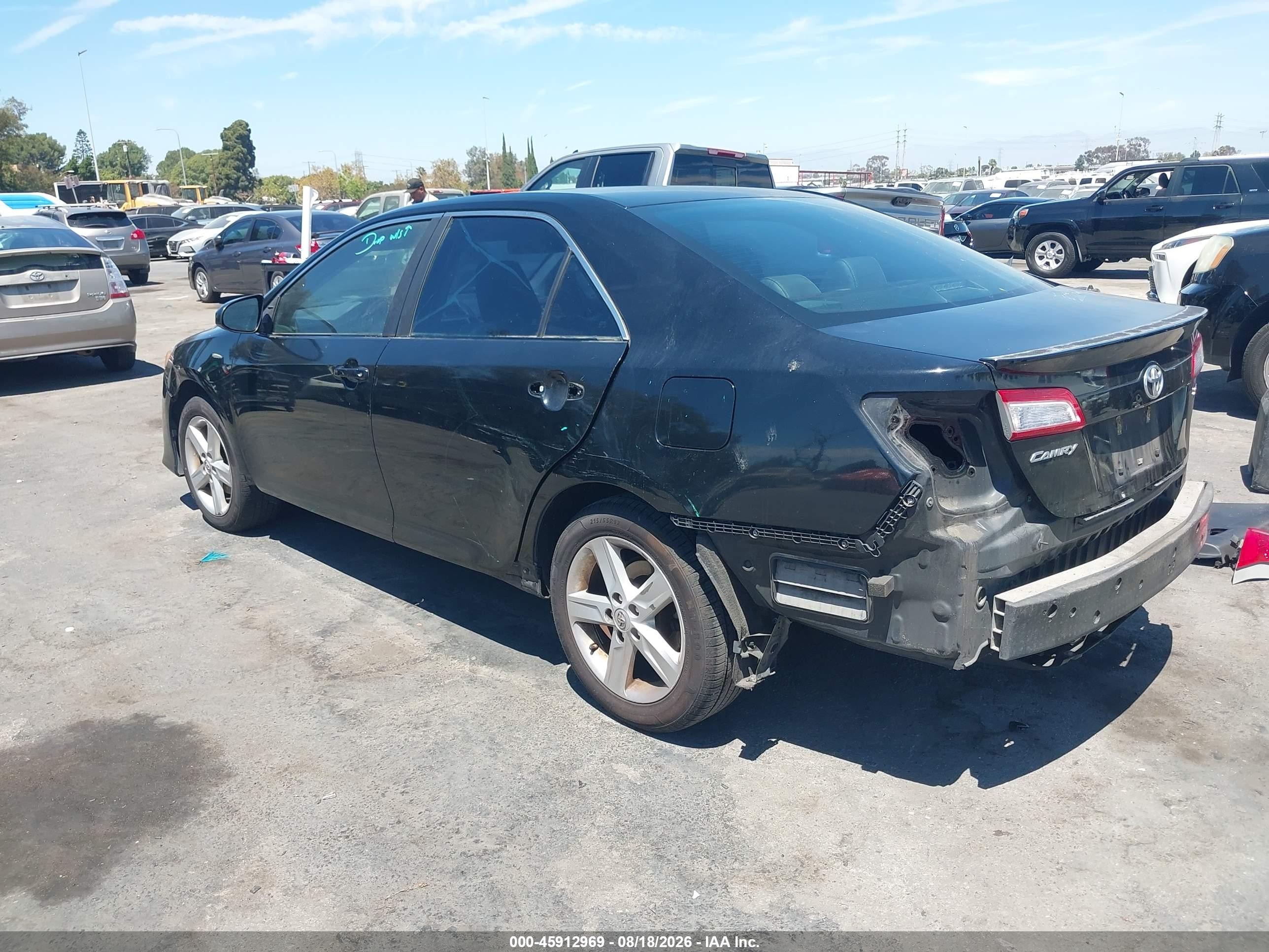 2014 Toyota Camry Se Black vin: 4T1BF1FK0EU744795