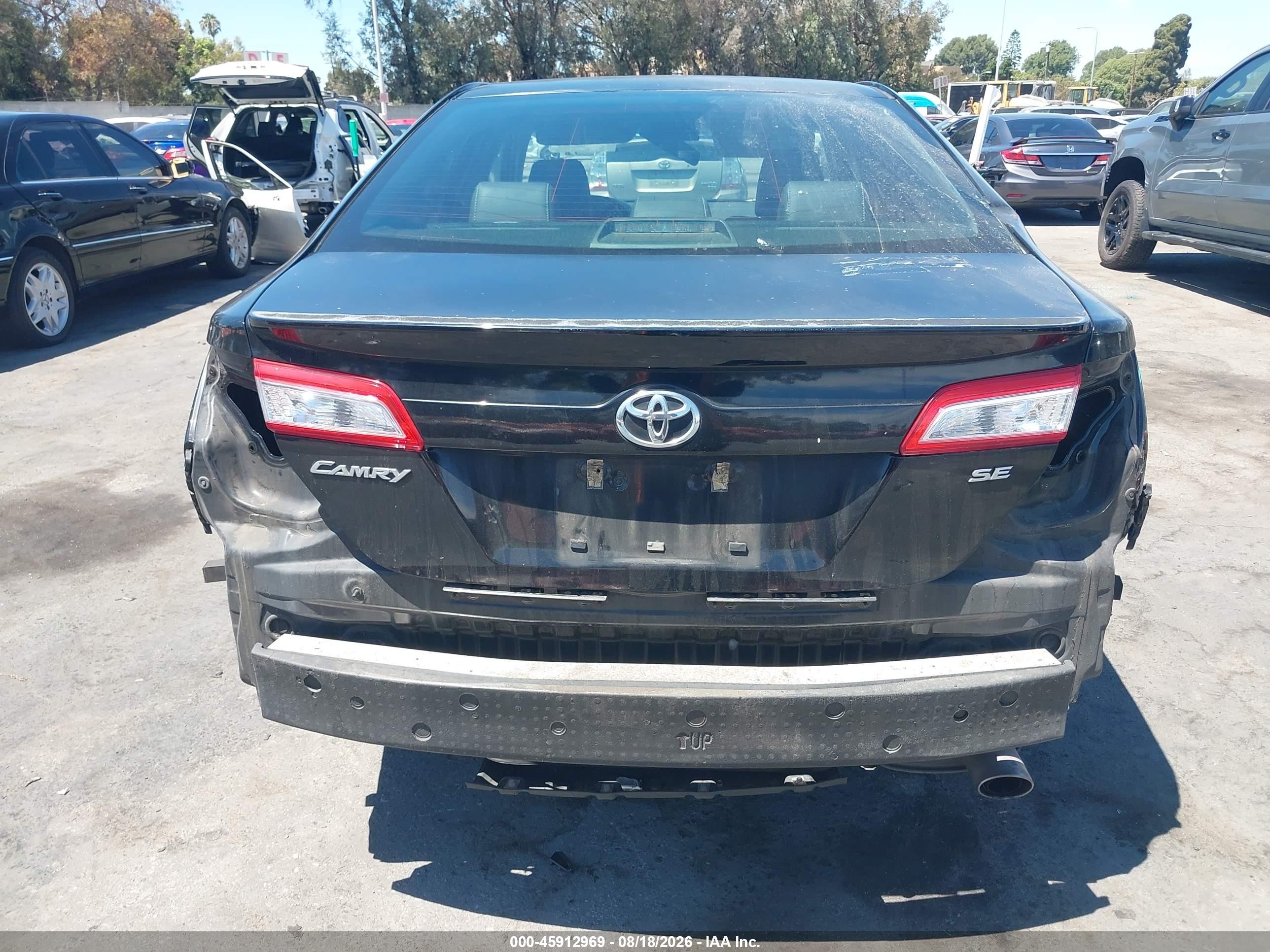 2014 Toyota Camry Se Black vin: 4T1BF1FK0EU744795