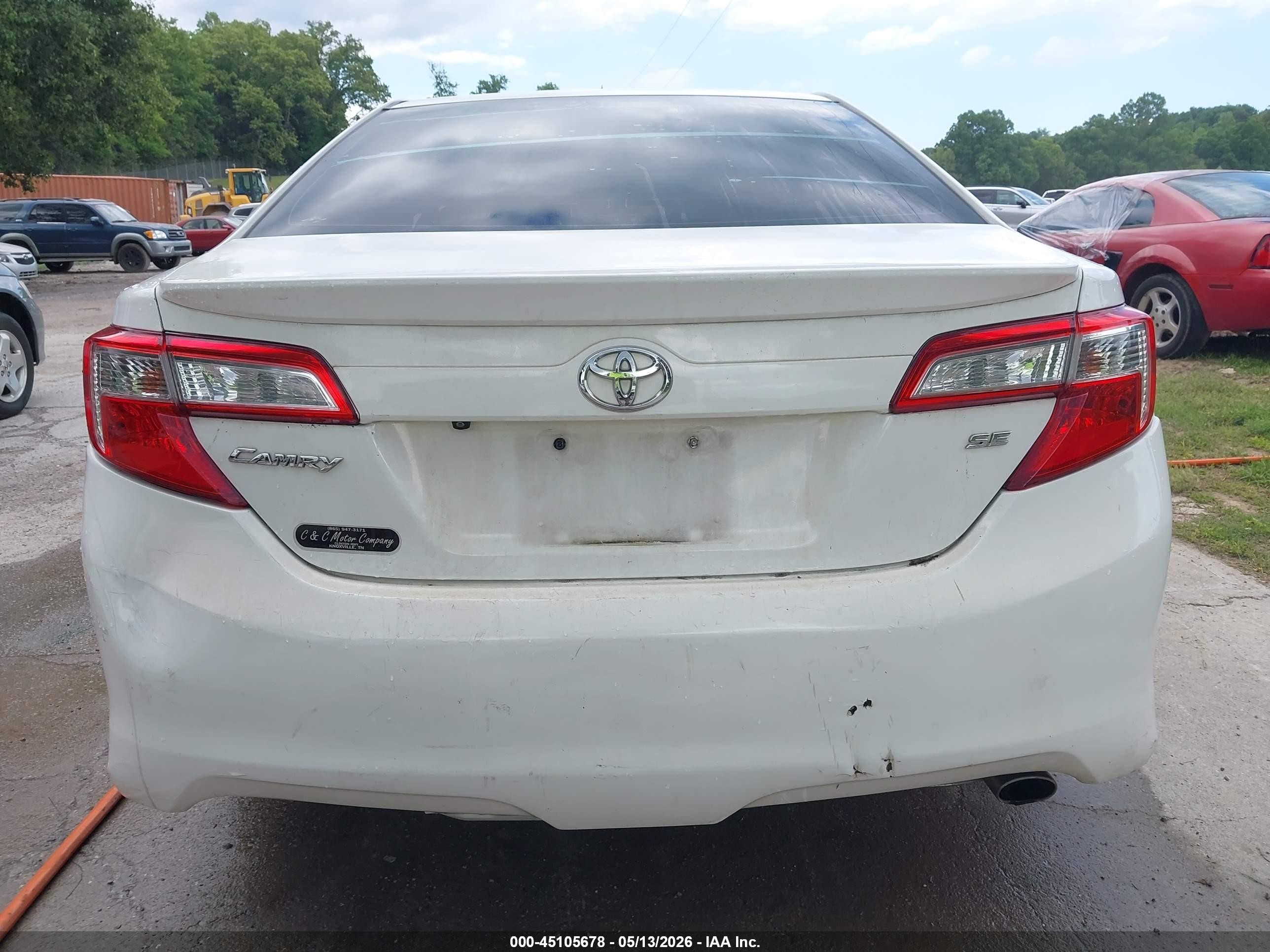 2014 Toyota Camry Se White vin: 4T1BF1FK0EU785024
