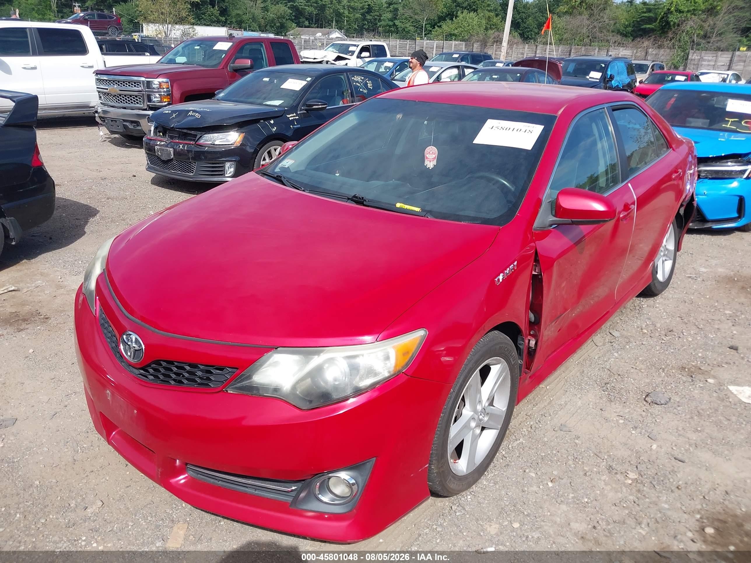 2014 Toyota Camry Se Красный vin: 4T1BF1FK0EU821780