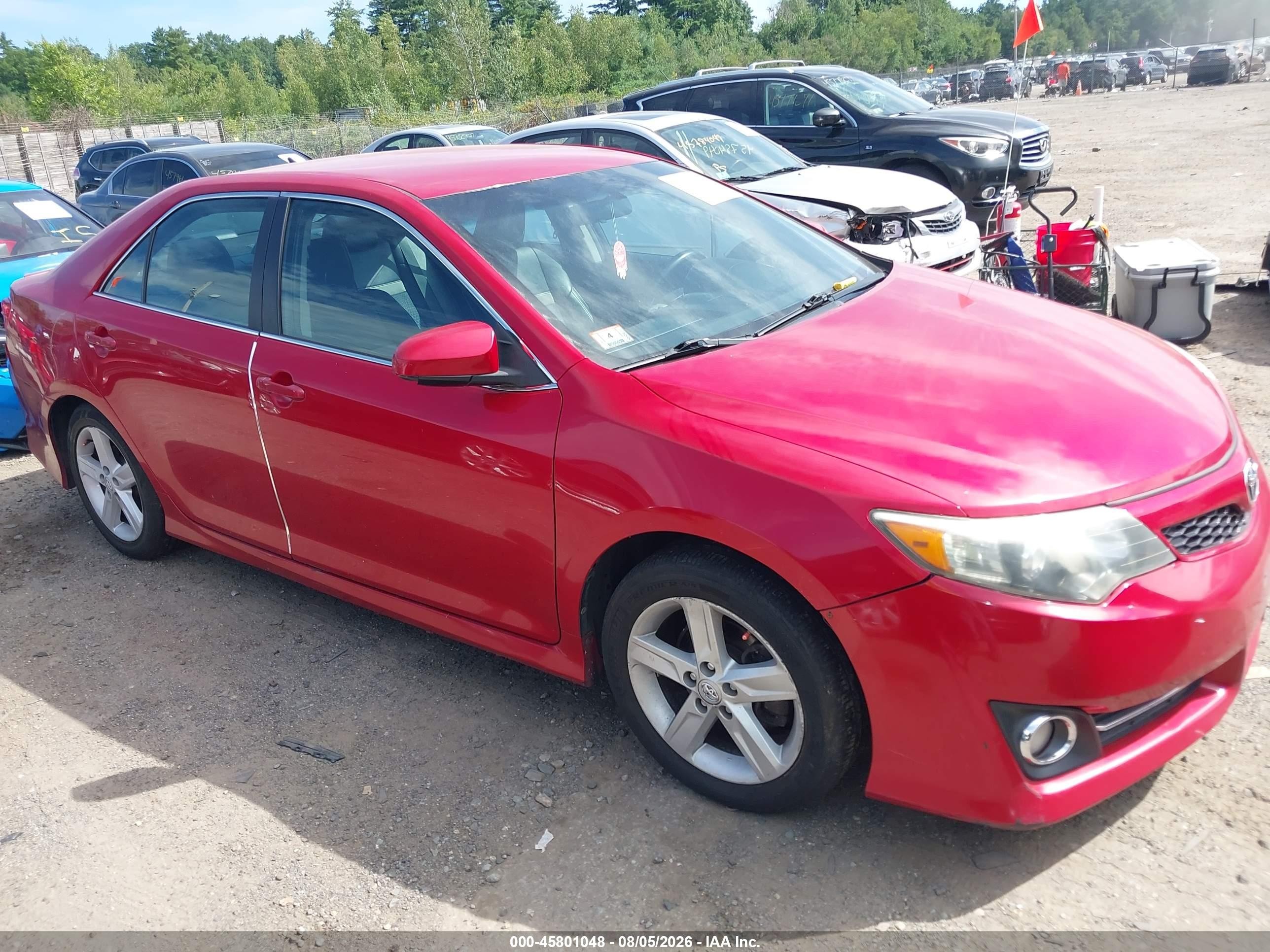 2014 Toyota Camry Se Красный vin: 4T1BF1FK0EU821780