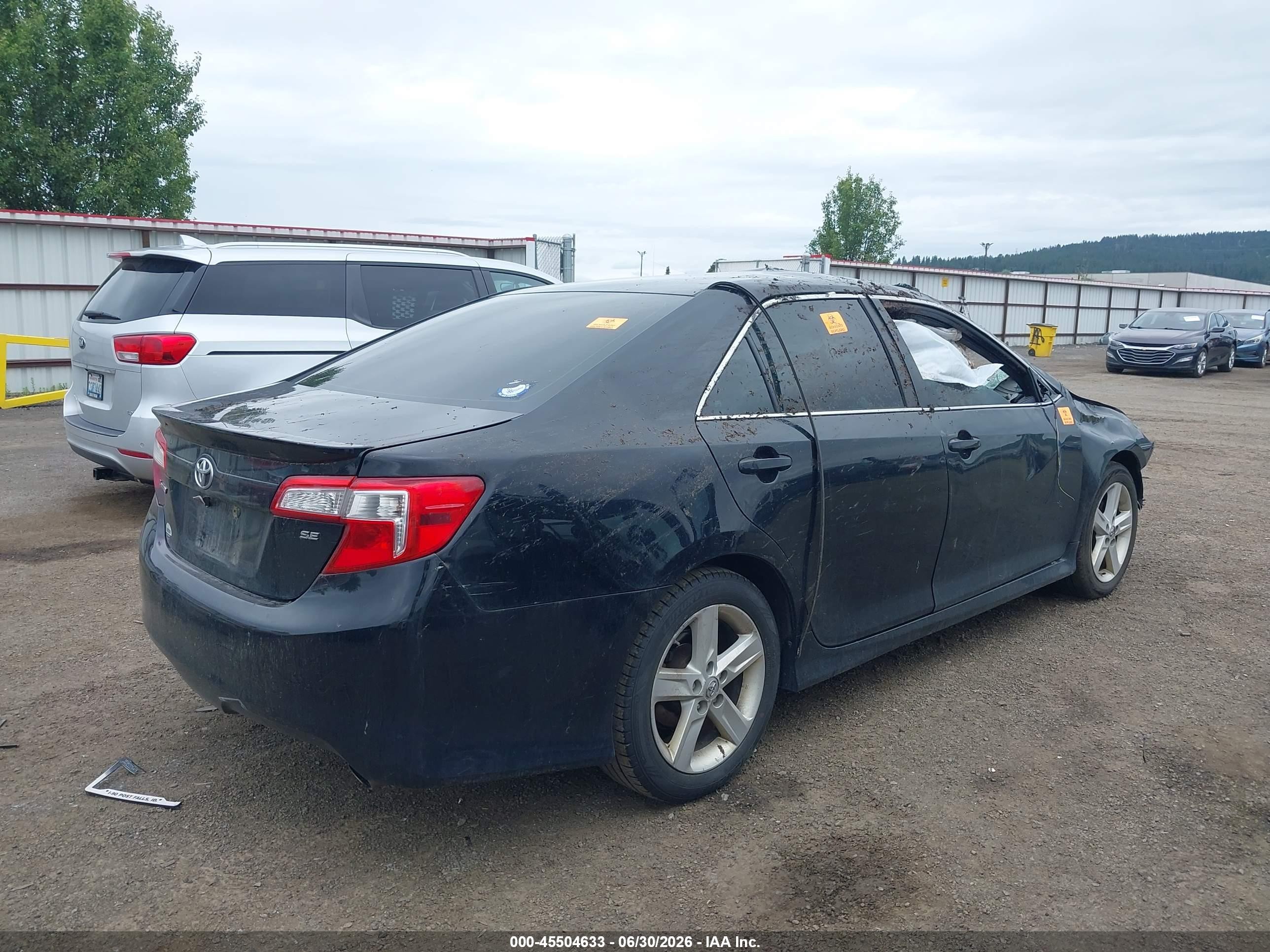 2014 Toyota Camry Se Black vin: 4T1BF1FK0EU832889